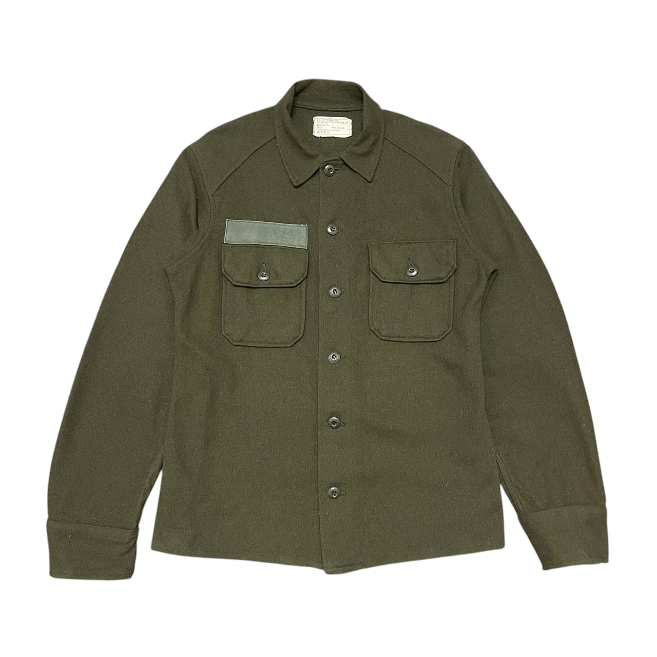 Vintage Vintage 70's Military Wool Shirt Jacket Size US S / EU 44-46 / 1 - 1 Thumbnail