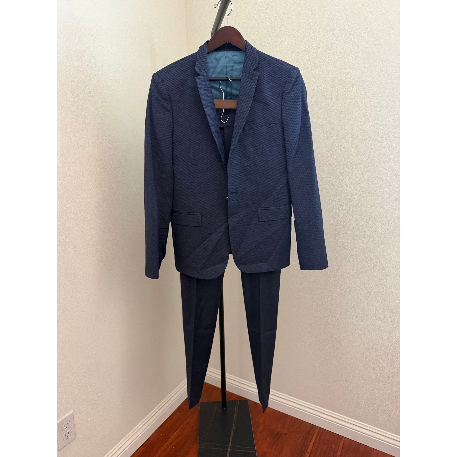 The Kooples The Kooples blue psychedelic diamond suit wool slacks Size 36R - 2 Thumbnail