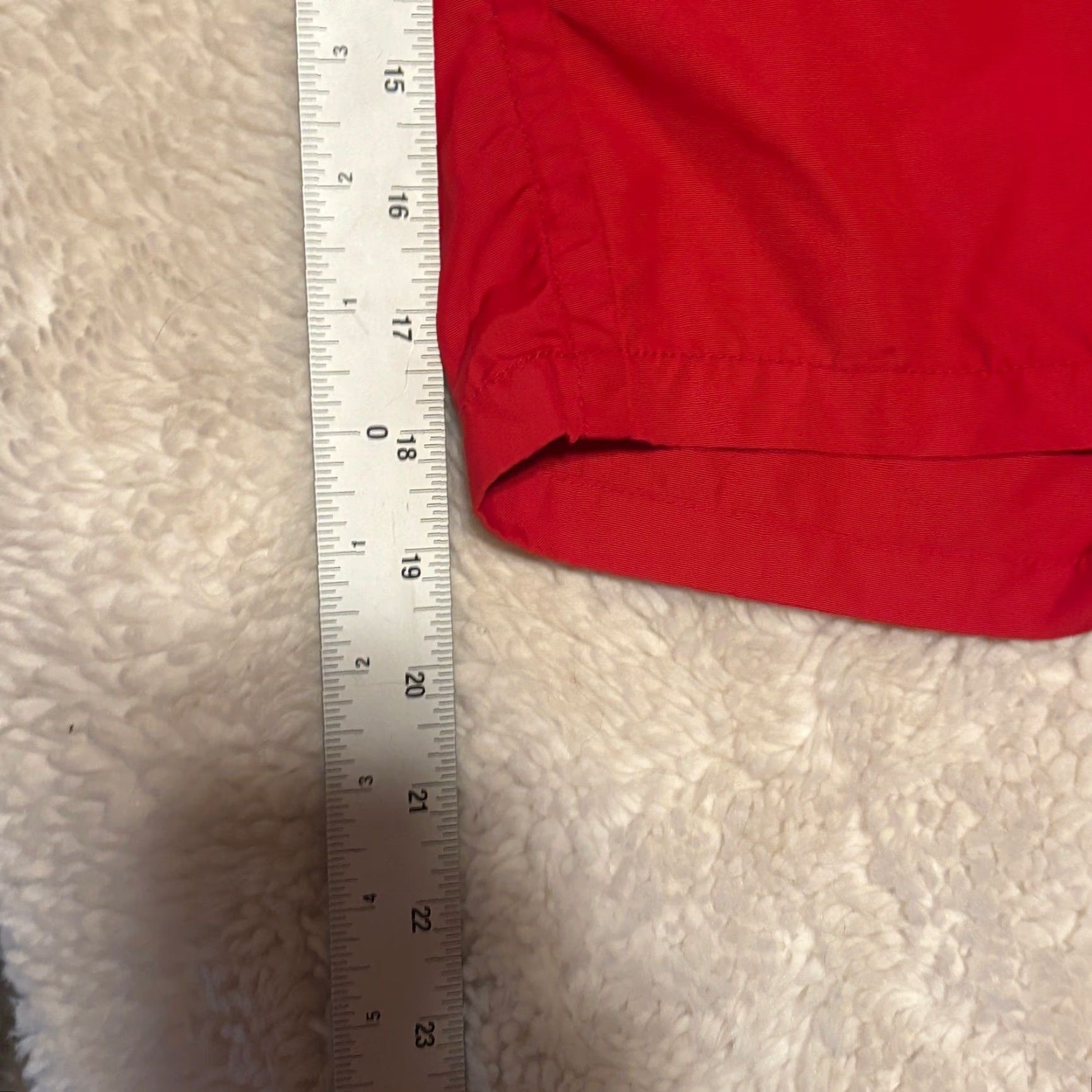 Vintage Saltbox Board Shorts Mens L Red Solid Beach Surf Trunks Beach Summers 90s? Size US 33 - 6 Thumbnail