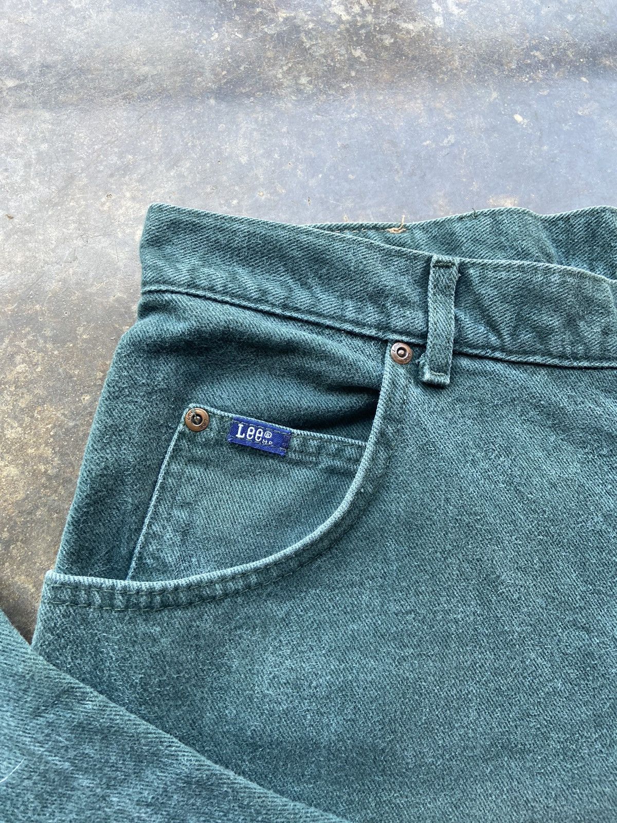 Lee Crazy Vintage Baggy 90’s Forest Green Lee Jeans 36x30 Size US 36 / EU 52 - 4 Thumbnail