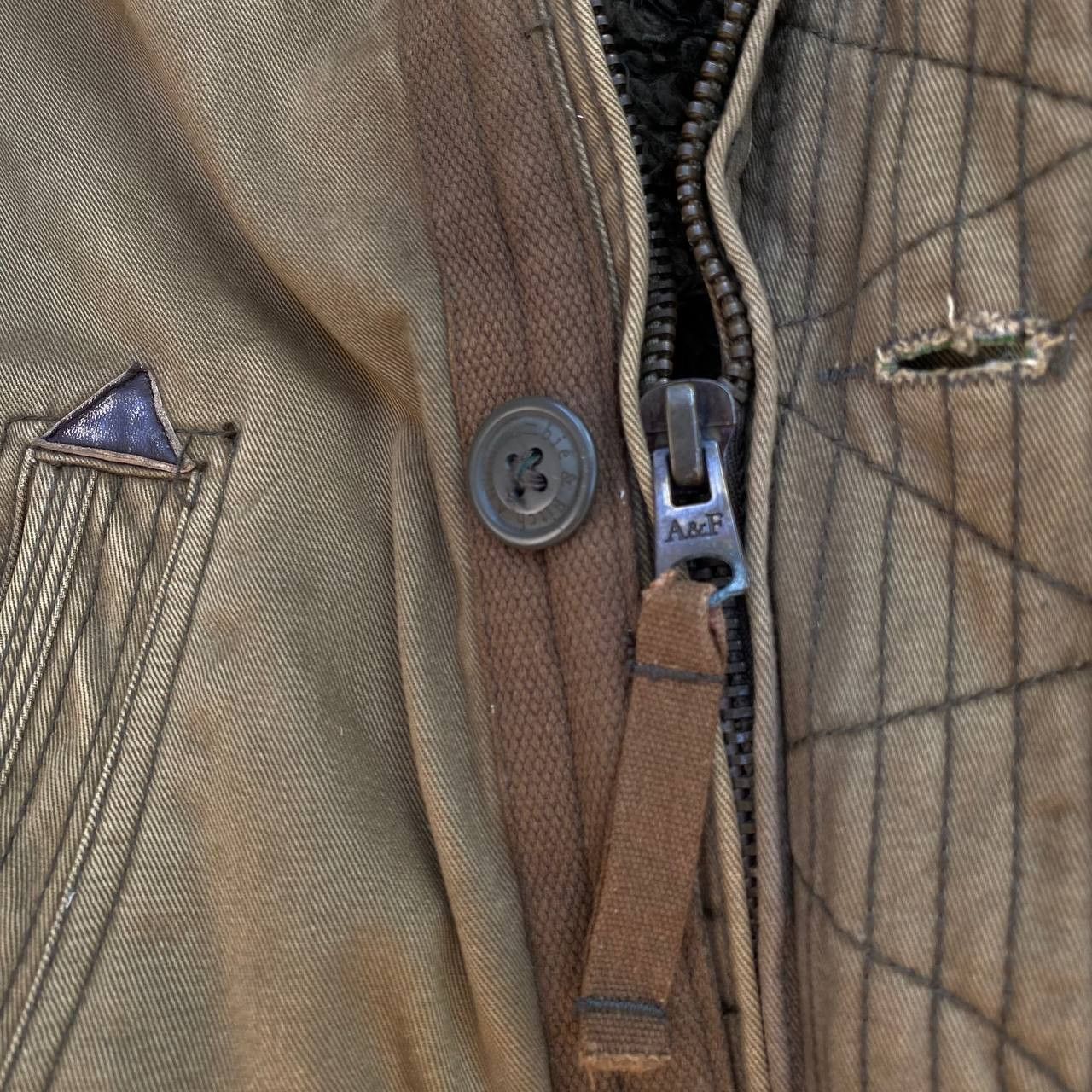 Abercrombie & Fitch Vtg Abercrombie&Fith Harrison Jacket Sherpa Lined Sun Faded Size US S / EU 44-46 / 1 - 9 Thumbnail
