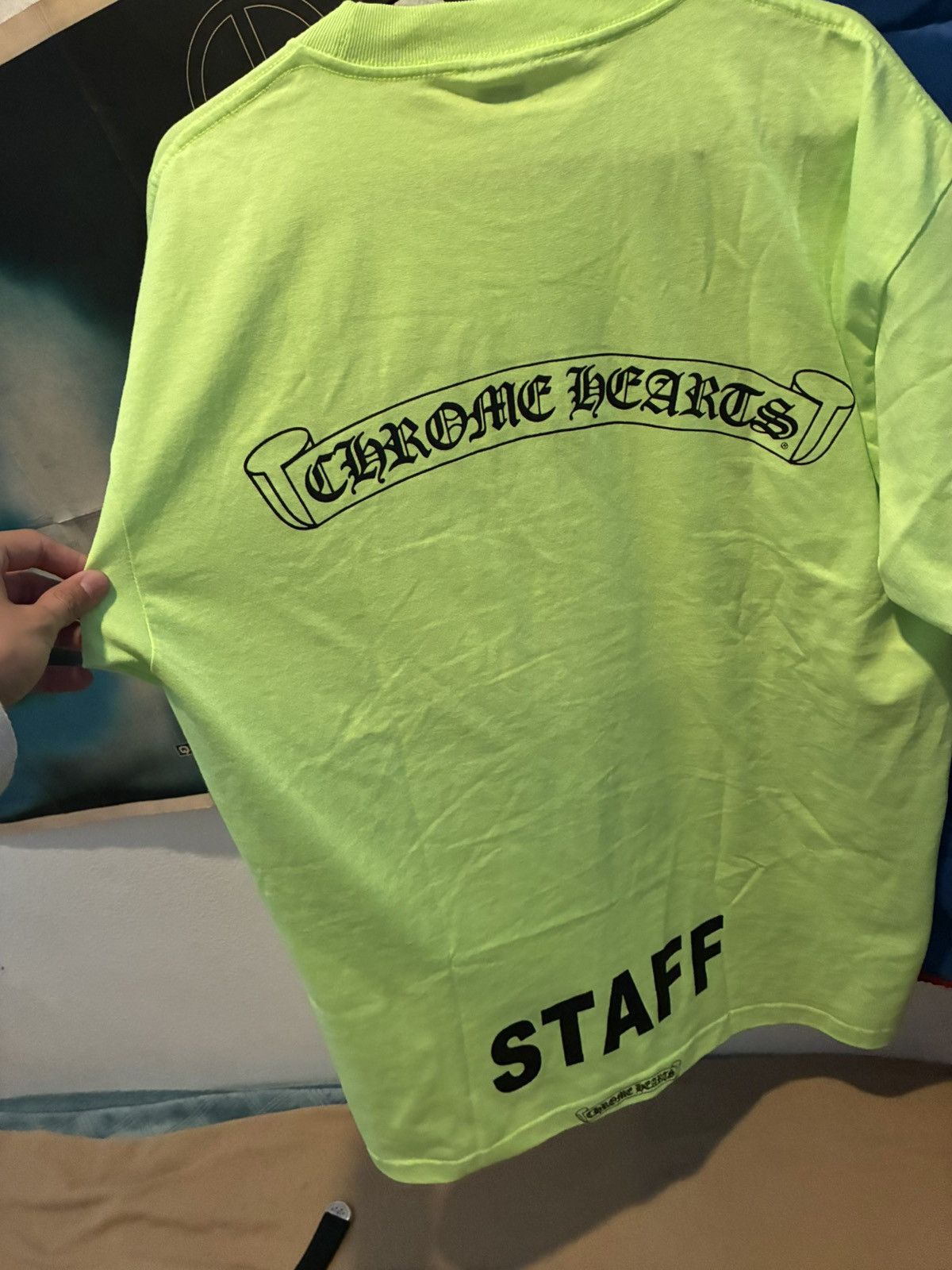 Chrome Hearts Chrome Hearts 90s Neon STAFF Scroll Shirt Size US L / EU 52-54 / 3 - 3 Thumbnail