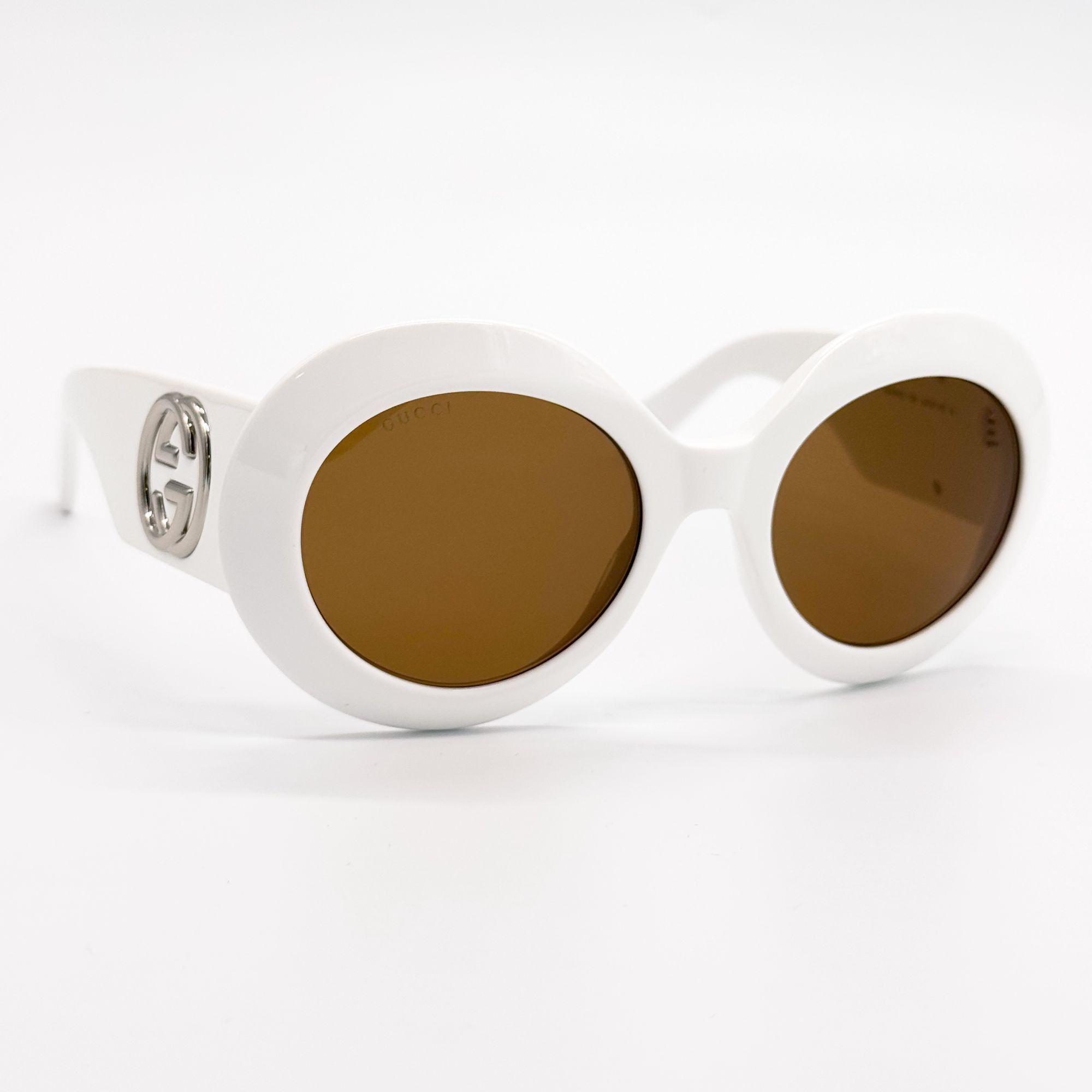 Gucci NEW GUCCI SUNGLASSES GG1647S 003 WOMEN ROUND WHITE BROWN Size ONE SIZE - 6 Thumbnail
