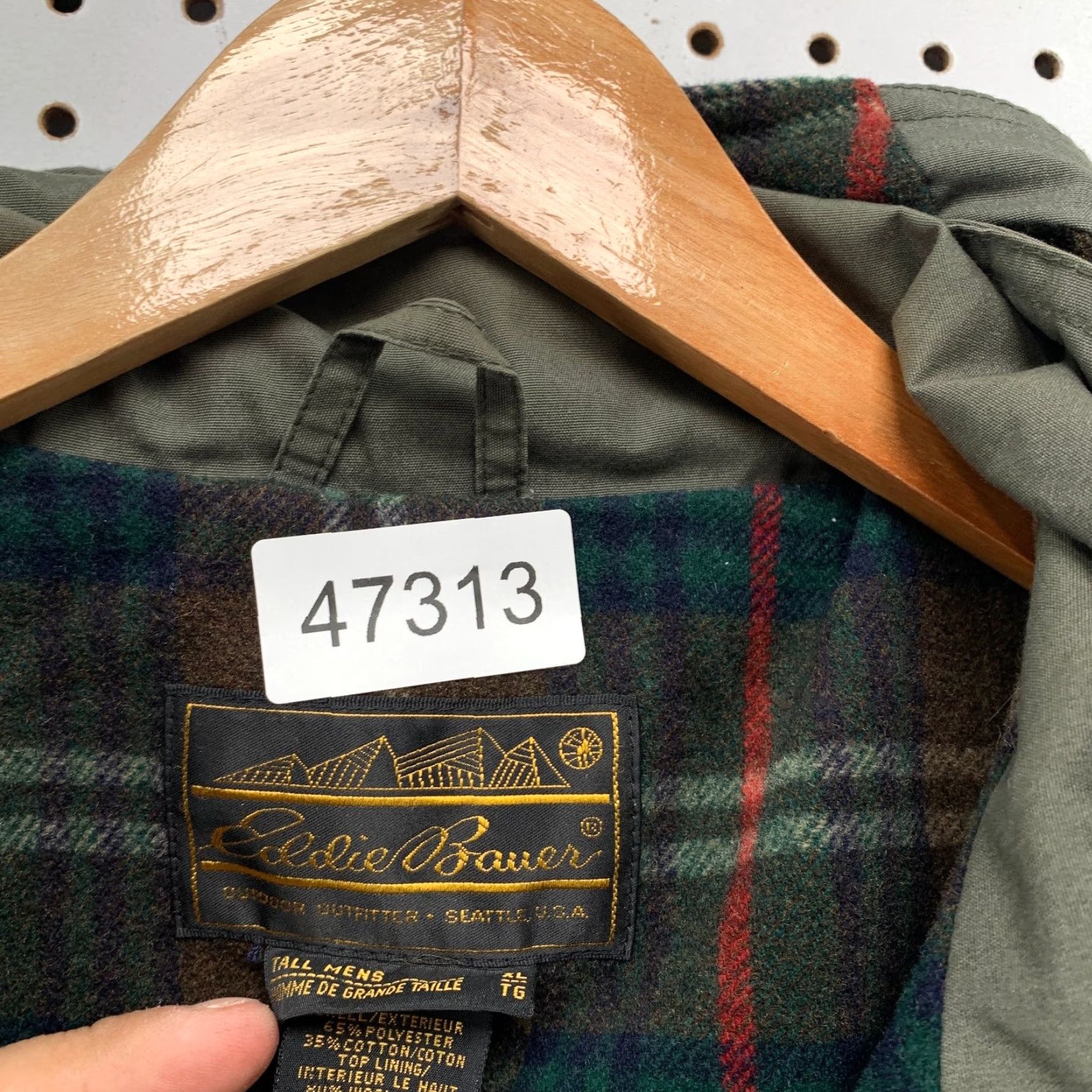 Eddie Bauer VINTAGE Eddie Bauer Parka Jacket Mens XL Tall Green Wool Plaid Lined 80s 90s Size US XL / EU 56 / 4 - 3 Thumbnail