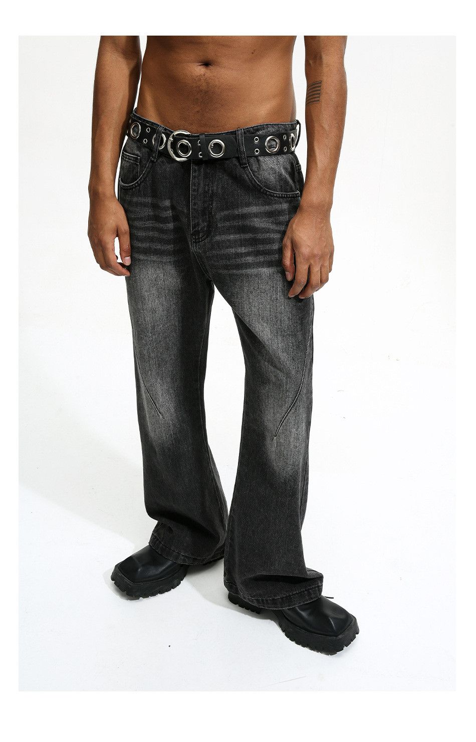 washed faded yuppie y2k disco bootcut jeans
