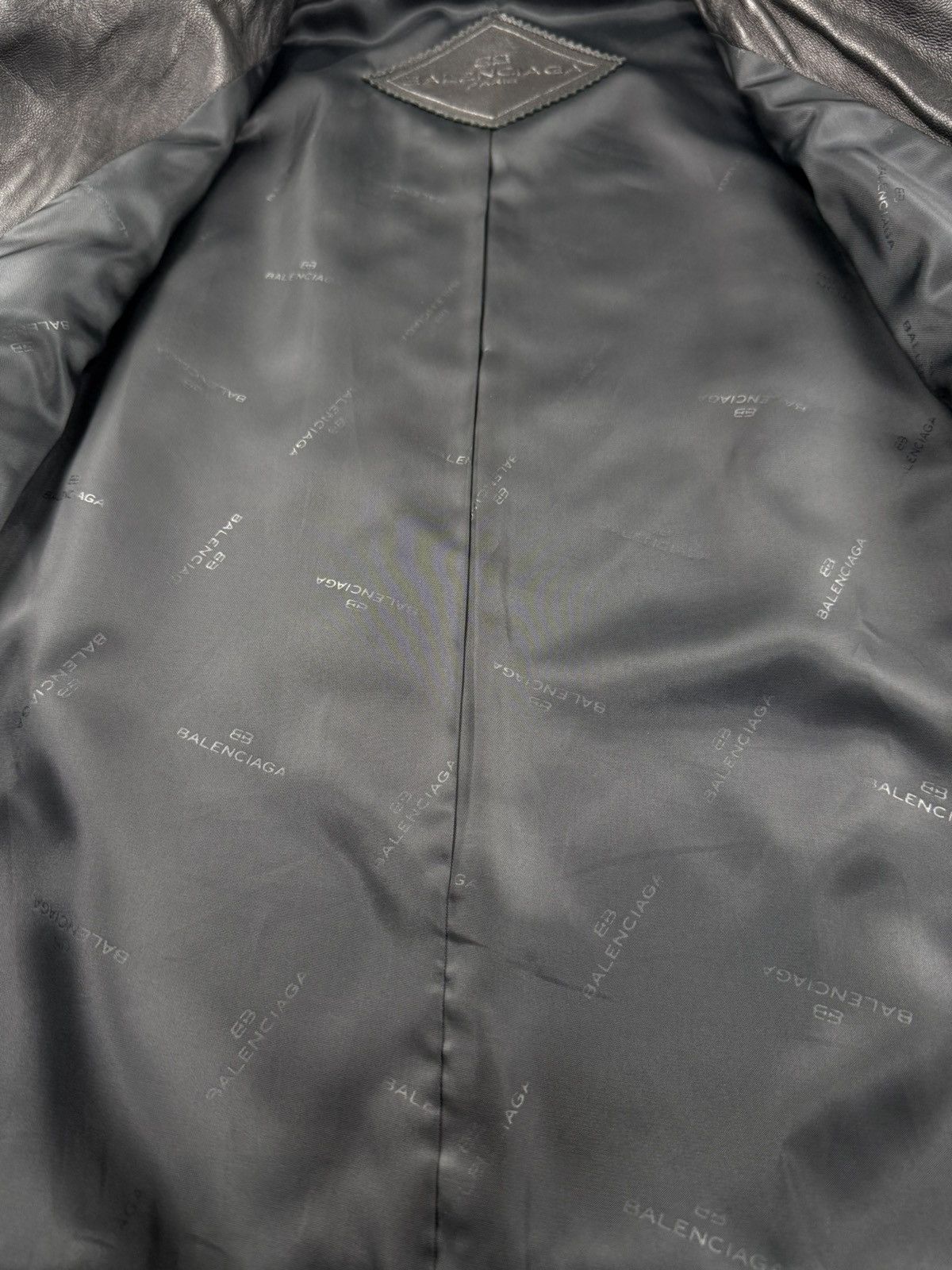 Balenciaga Vintage Balenciaga BB Logo Zip Up Leather Jacket Size US L / EU 52-54 / 3 - 9 Thumbnail