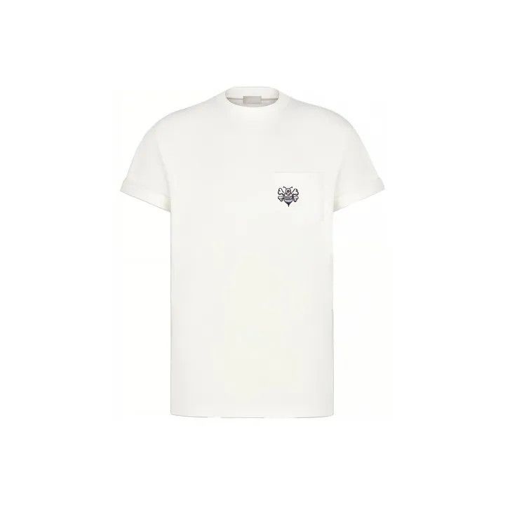 Dior Dior White Bee Pocket T-Shirt for Men 0079 Size US M / EU 48-50 / 2 - 1 Thumbnail
