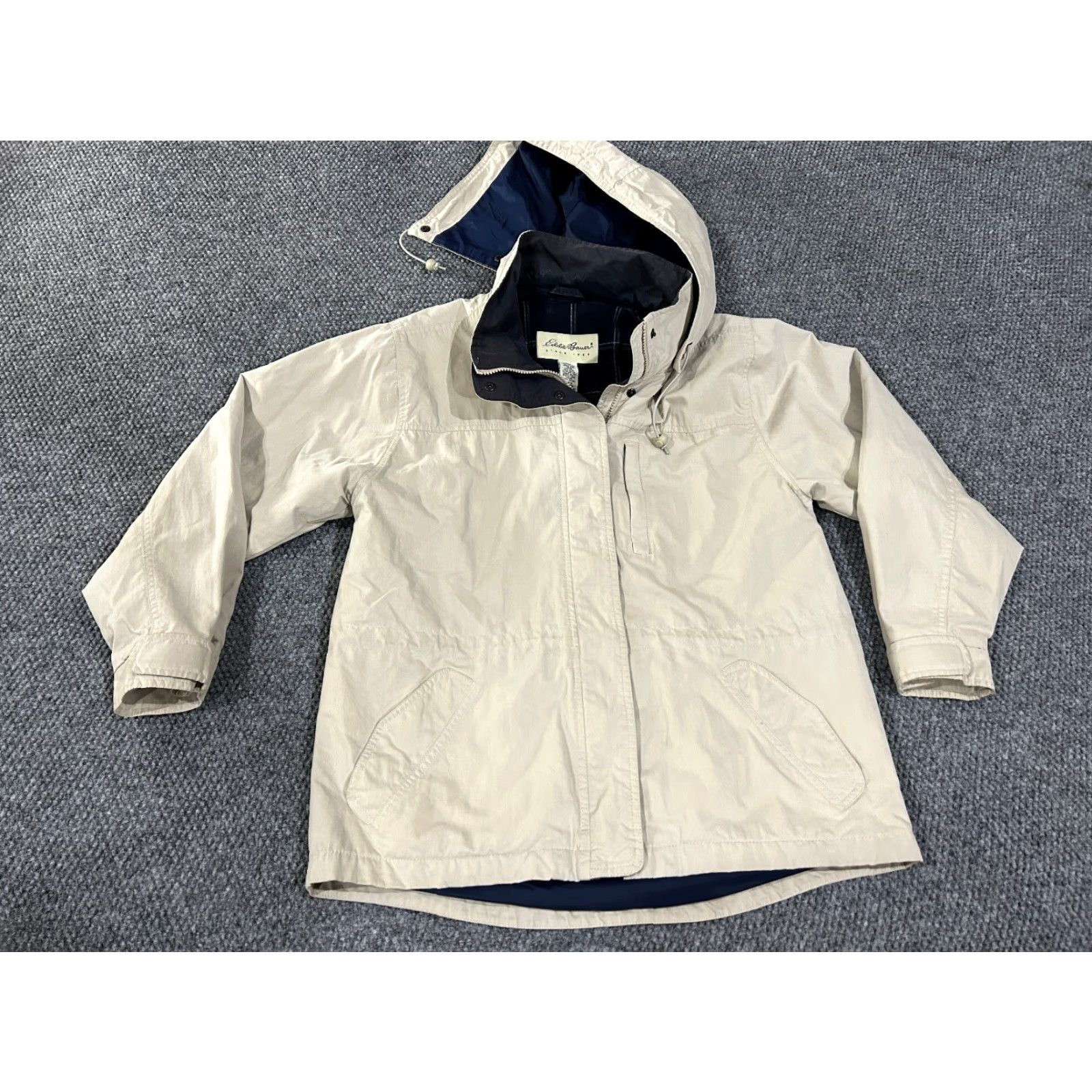 Eddie Bauer VINTAGE Eddie Bauer Jacket Womens Medium Beige Wool Hooded Outdoor Casual Coat Size M / US 6-8 / IT 42-44 - 2 Thumbnail