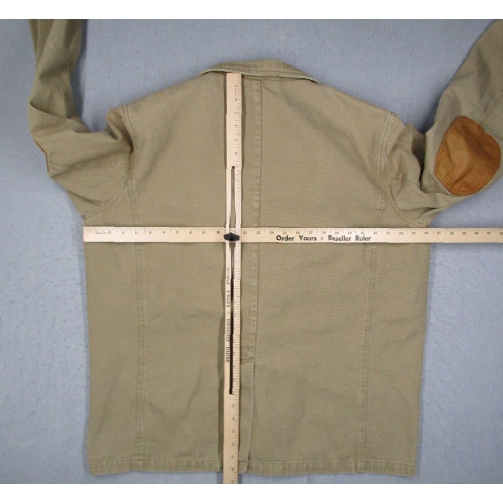 Orvis VINTAGE Orvis Jacket Mens 48 Beige Canvas Short 2 Button Travel Hiking Hunting 90s Bohemian City Outdoor Mens Size US M / EU 48-50 / 2 - 6 Thumbnail