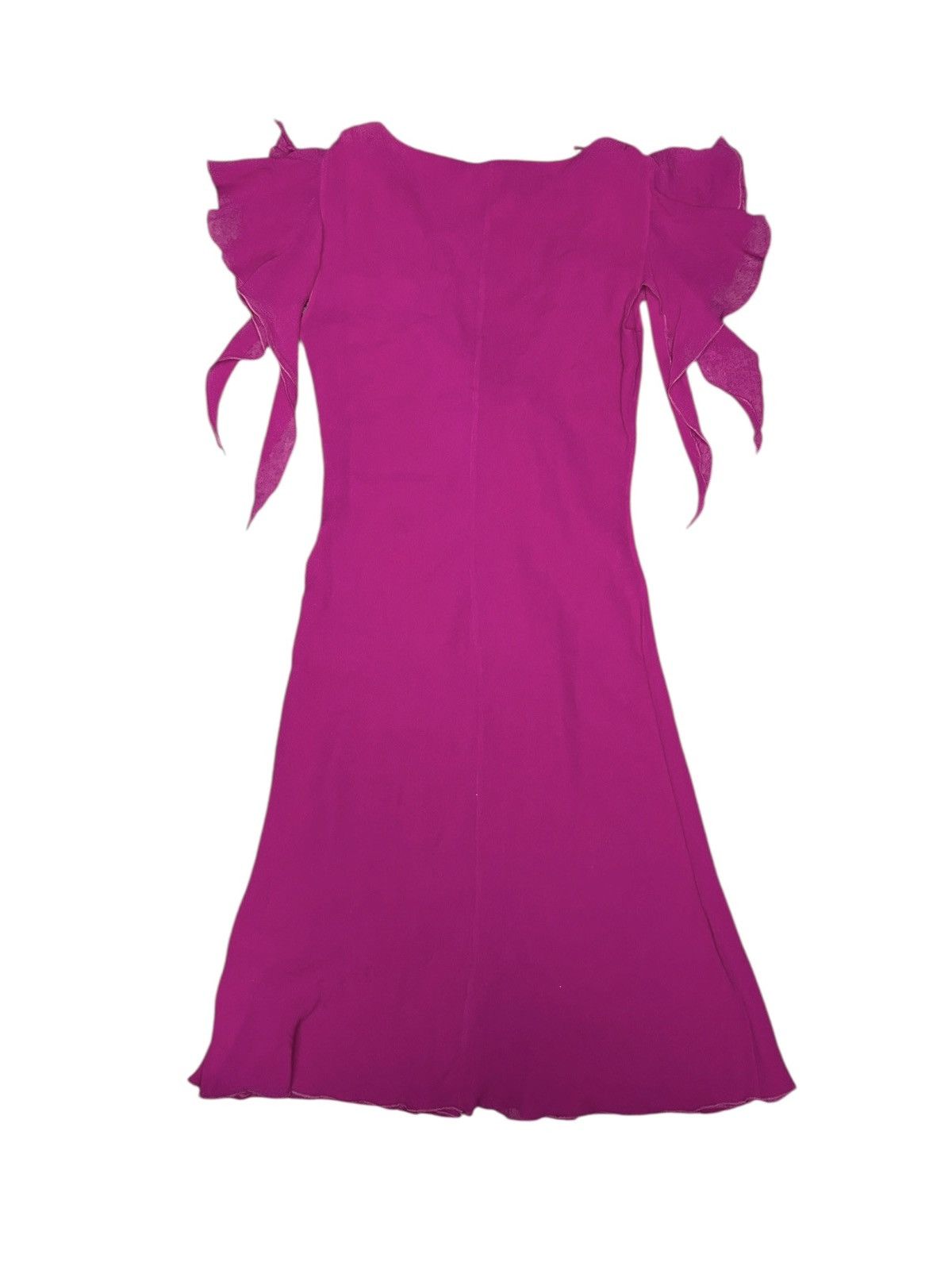 Versace S/S 03 Ruffled Silk Dress Size XS / US 0-2 / IT 36-38 - 2 Thumbnail