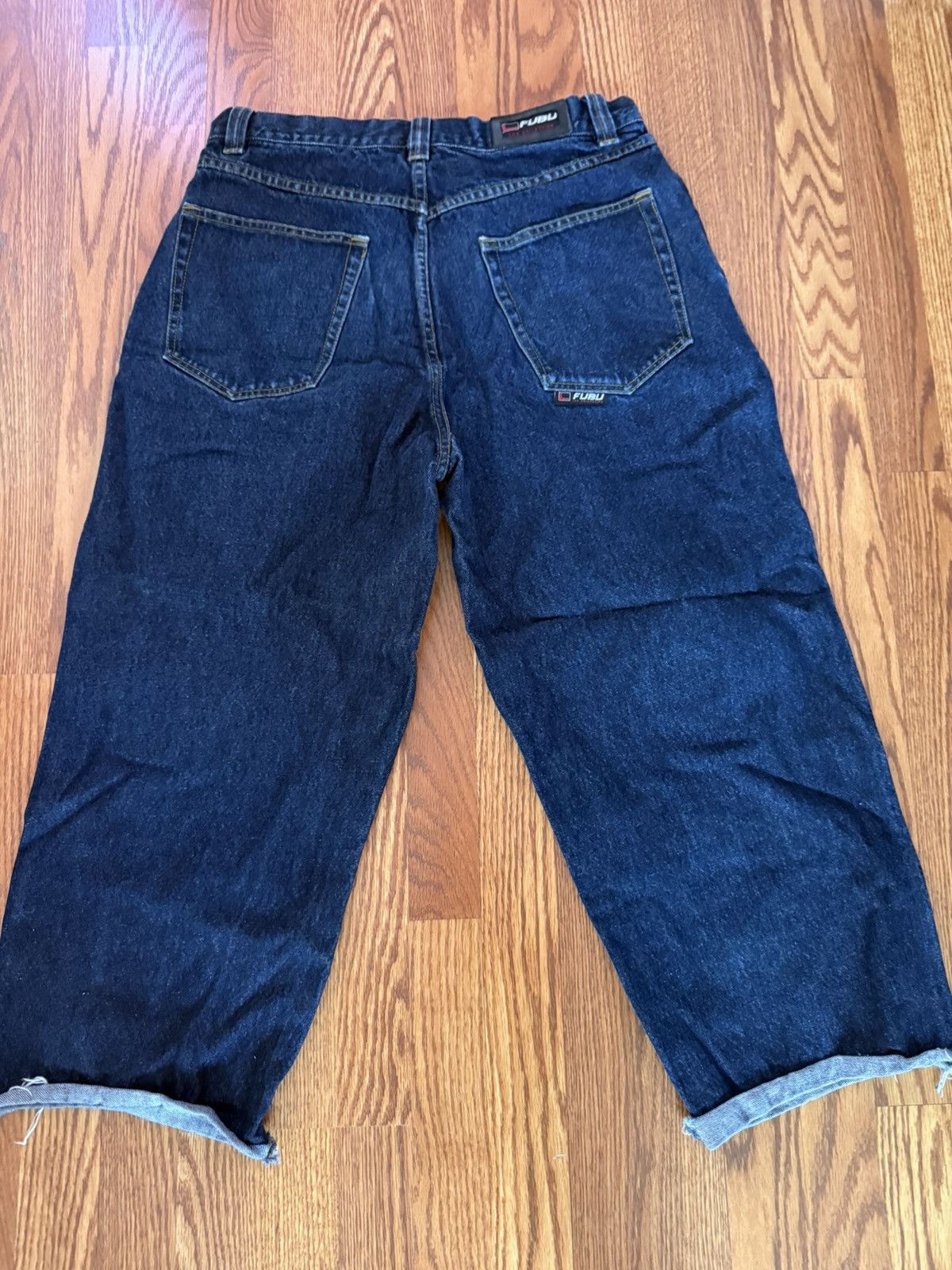 Fubu Vintage FUBU Cropped Denim Jeans – W34 L34 Size US 36 / EU 52 - 3 Thumbnail