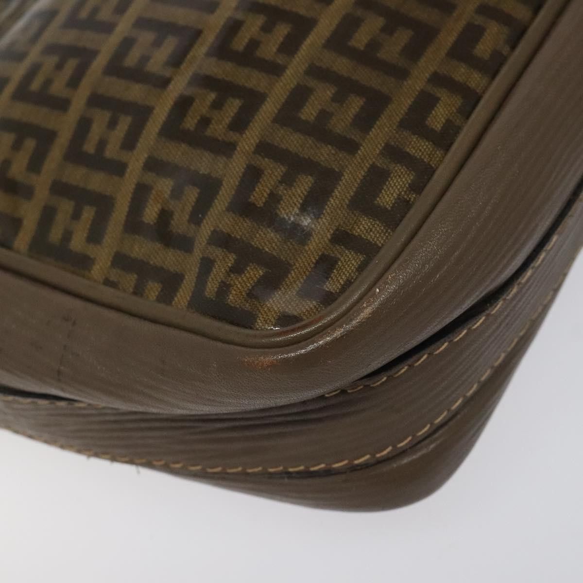 Fendi FENDI Zucchino Canvas Shoulder Bag Beige Size ONE SIZE - 13 Thumbnail