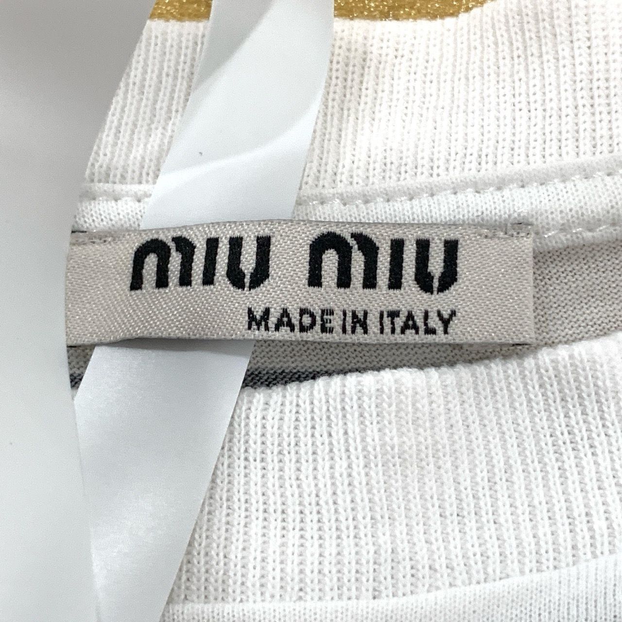 Miu Miu Miu Miu Womens Tales .10 White Cotton Short Sleeve T-Shirt X Size XS / US 0-2 / IT 36-38 - 2 Thumbnail