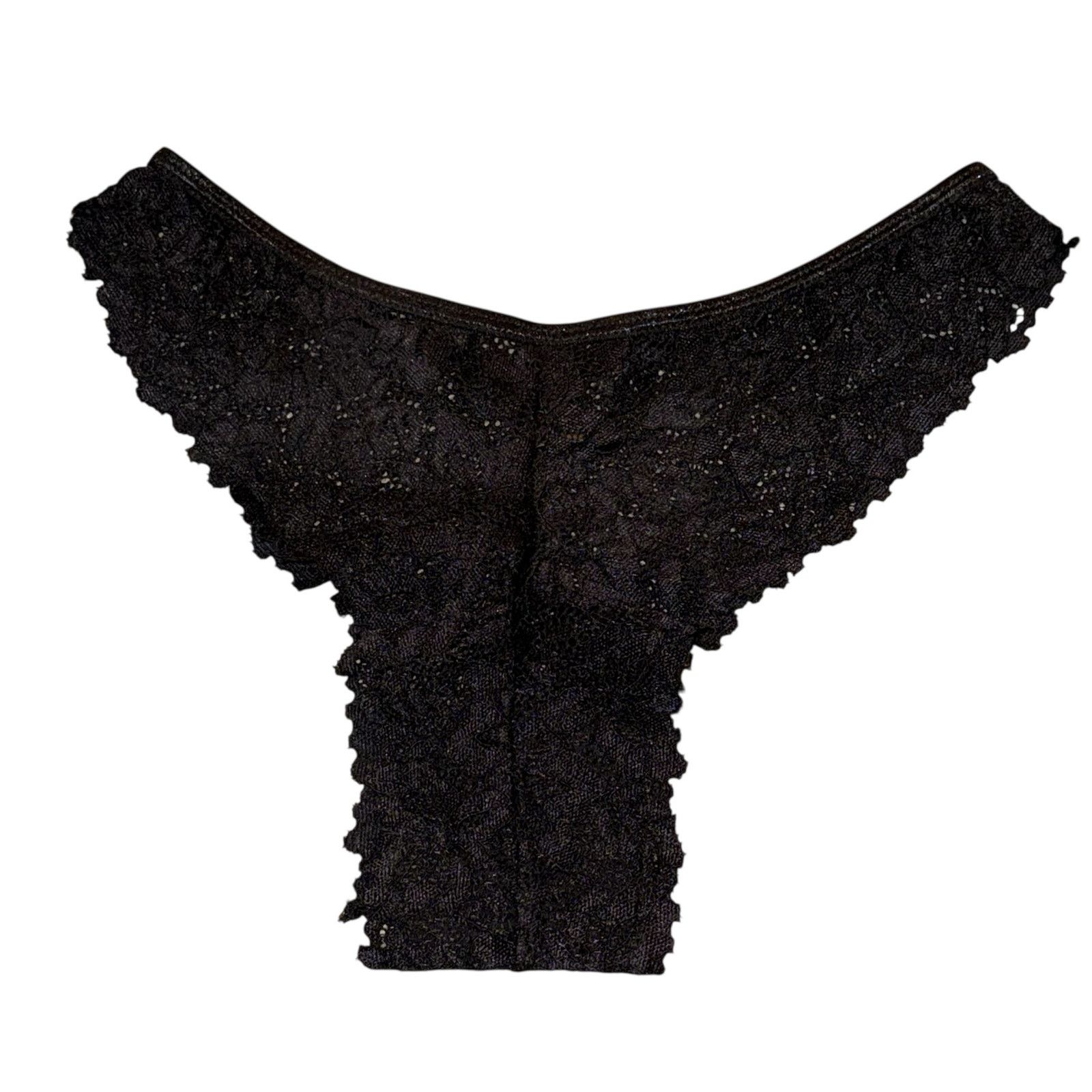 Other Frederick's of Hollywood Black Lace Cheeky Panties Lingerie Size ONE SIZE - 3 Thumbnail
