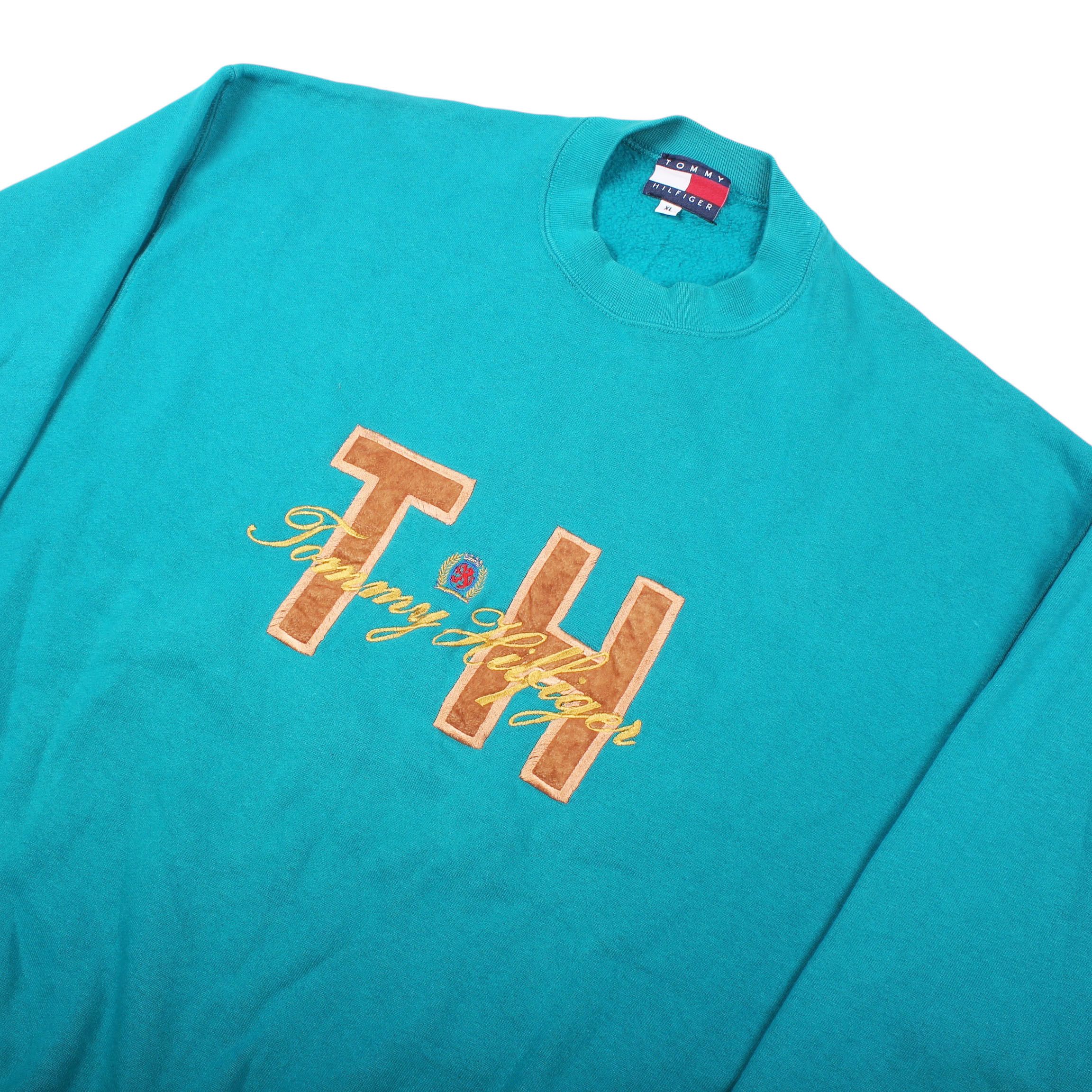 Tommy Hilfiger Tommy Hilfiger Sweatshirt 90s TH Logo Crewneck Pullover Size US XL / EU 56 / 4 - 4 Thumbnail
