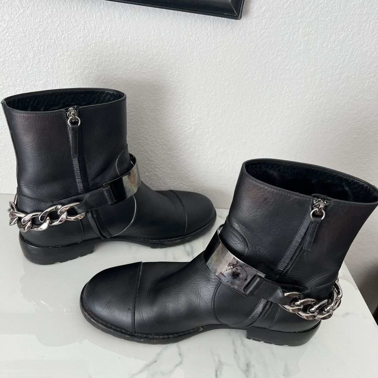Giuseppe Zanotti Giuseppe Zanotti Men’s Chain Buckle Boots Size 40 Black Size US 8 / EU 41 - 5 Thumbnail