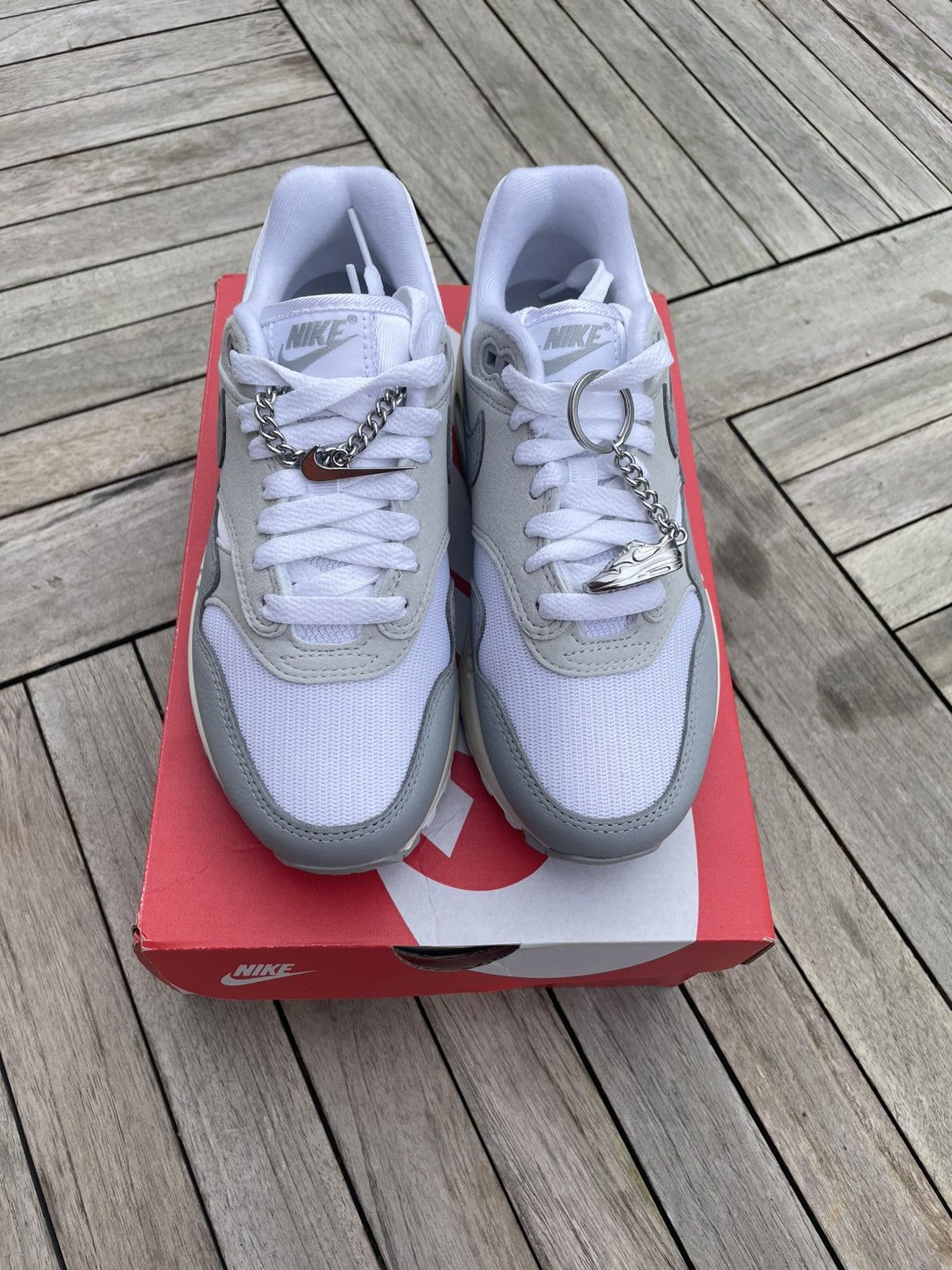 Nike Air Max One Pure Platinum Smoke Grey Size US 5 / IT 35 - 2 Thumbnail