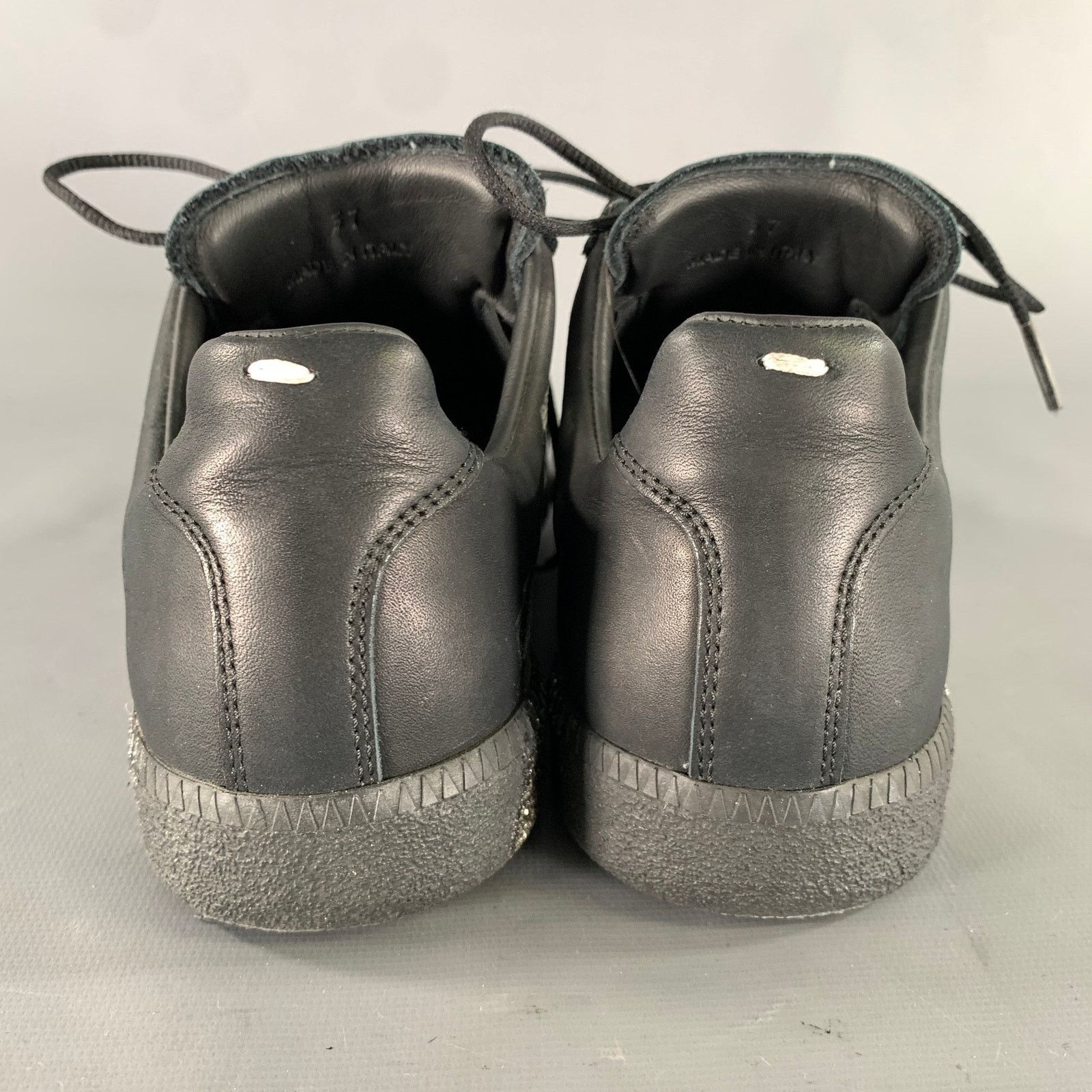 Maison Margiela MAISON MARGIELA Size 8 Silver Black Glitter Lace Up Sneakers Size US 8 / IT 38 - 3 Thumbnail