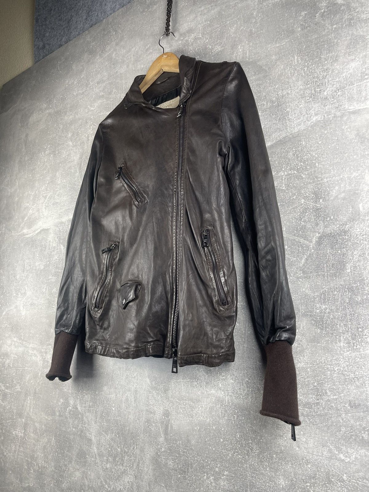 Giorgio Brato Giorgio Brato Dark Brown Vegetable-Tanned Leather Jacket Size US S / EU 44-46 / 1 - 2 Thumbnail