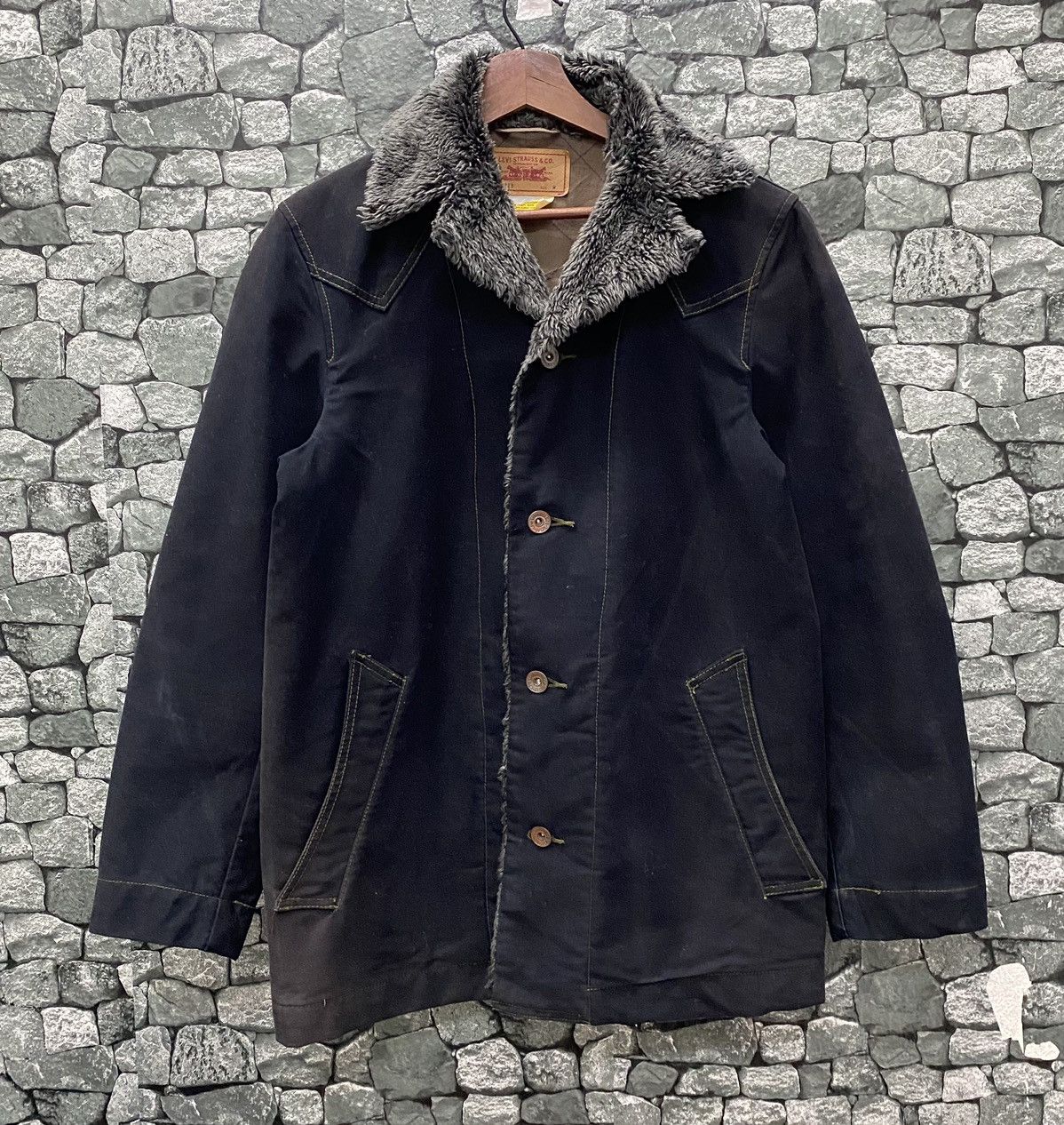 image of Levis Vintage Clothing x Mink Fur Coat Best Offervintage Levis Mink Fur Japanese Jacket in Black (S