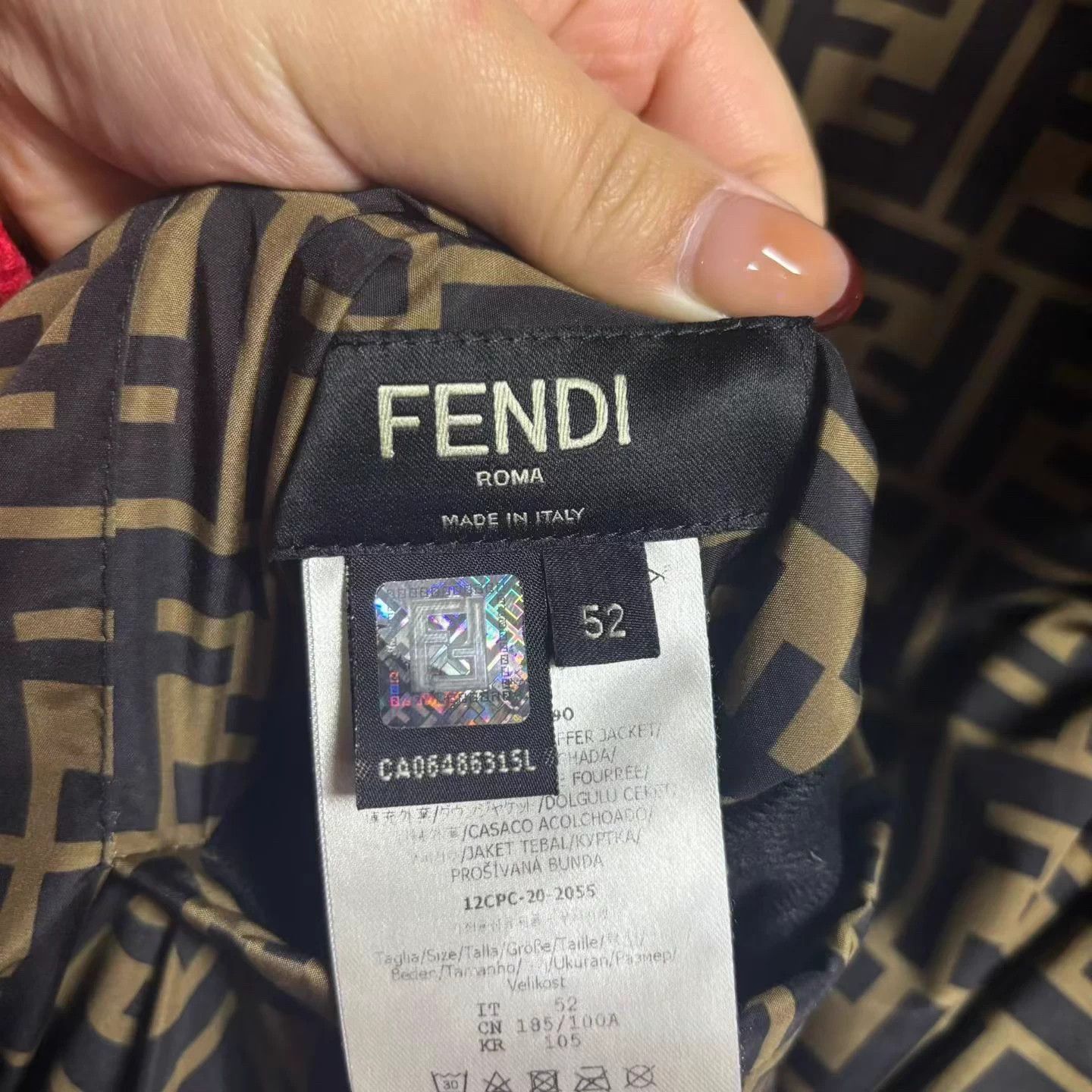 Fendi Fendi Khaki Logo All Over Print Long-Sleeve Cotton Coat Size US L / EU 52-54 / 3 - 5 Thumbnail