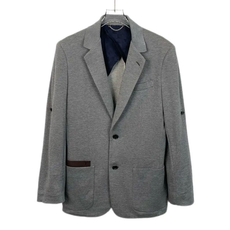 Louis Vuitton Louis Vuitton Gray Cotton Men's Jacket 0089 Size S / US 4 / IT 40 - 1 Thumbnail