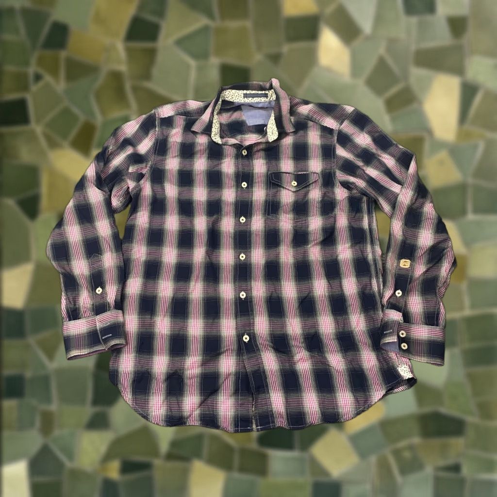 Tommy Bahama Tommy Bahama Shirt Mens Large Blue Pink Plaid Button-Up Long Sleeve Casual Size US L / EU 52-54 / 3 - 1 Thumbnail