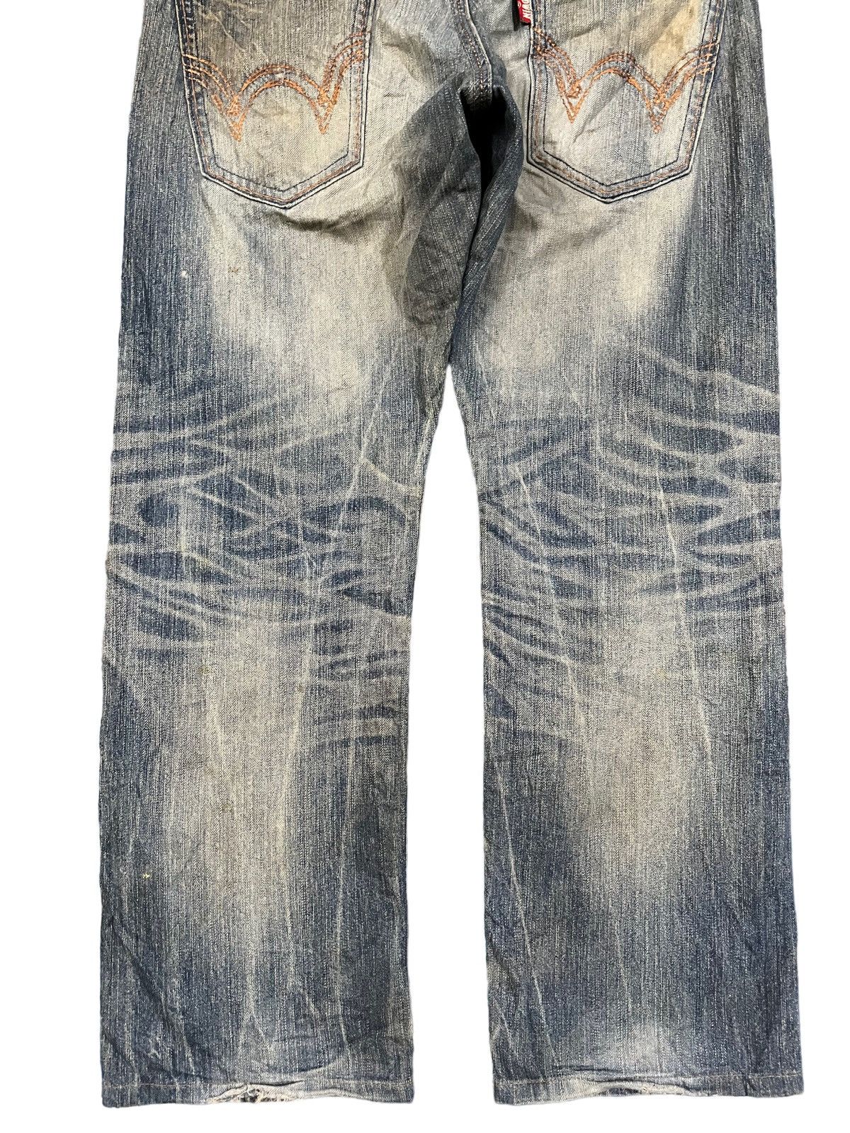 Beauty Beast × Edition Japan × Edwin Vintage Edwin XV Mudwash Grunge Buckle Belt Denim Size US 33 - 6 Thumbnail