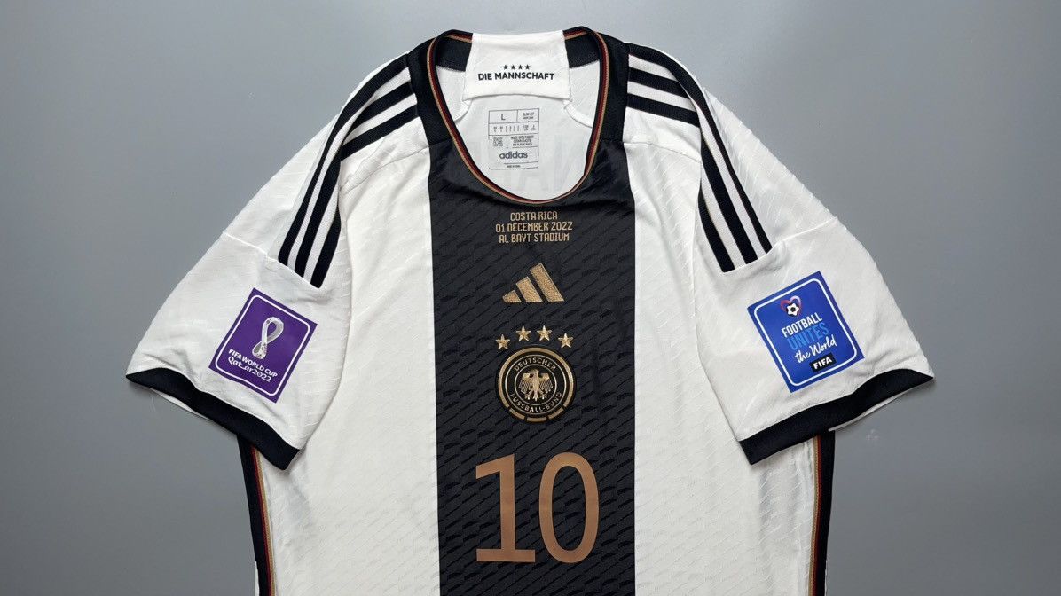 Adidas GERMANY ADIDAS 2022 WORLD CUP SOCCER HOME JERSEY #10 GNABRY Size US L / EU 52-54 / 3 - 3 Thumbnail