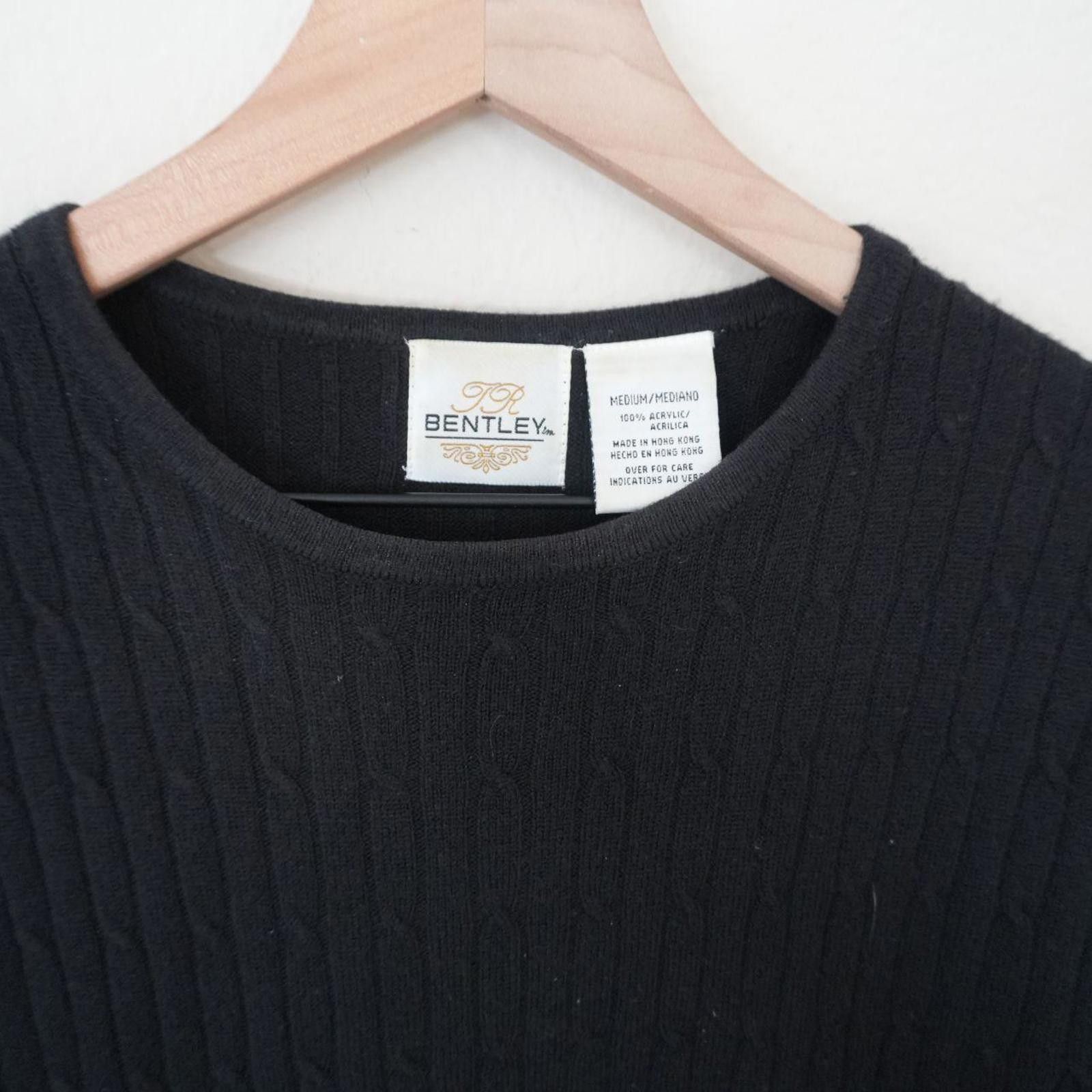 Other TR Bentley Sweater Women's M Black Knit Long Sleeve Acrylic Size M / US 6-8 / IT 42-44 - 3 Thumbnail