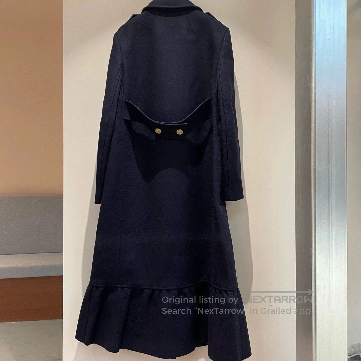 Valentino Red Valentino Wool Long Coat Ruffle Hem. Size US M / EU 48-50 / 2 - 2 Thumbnail