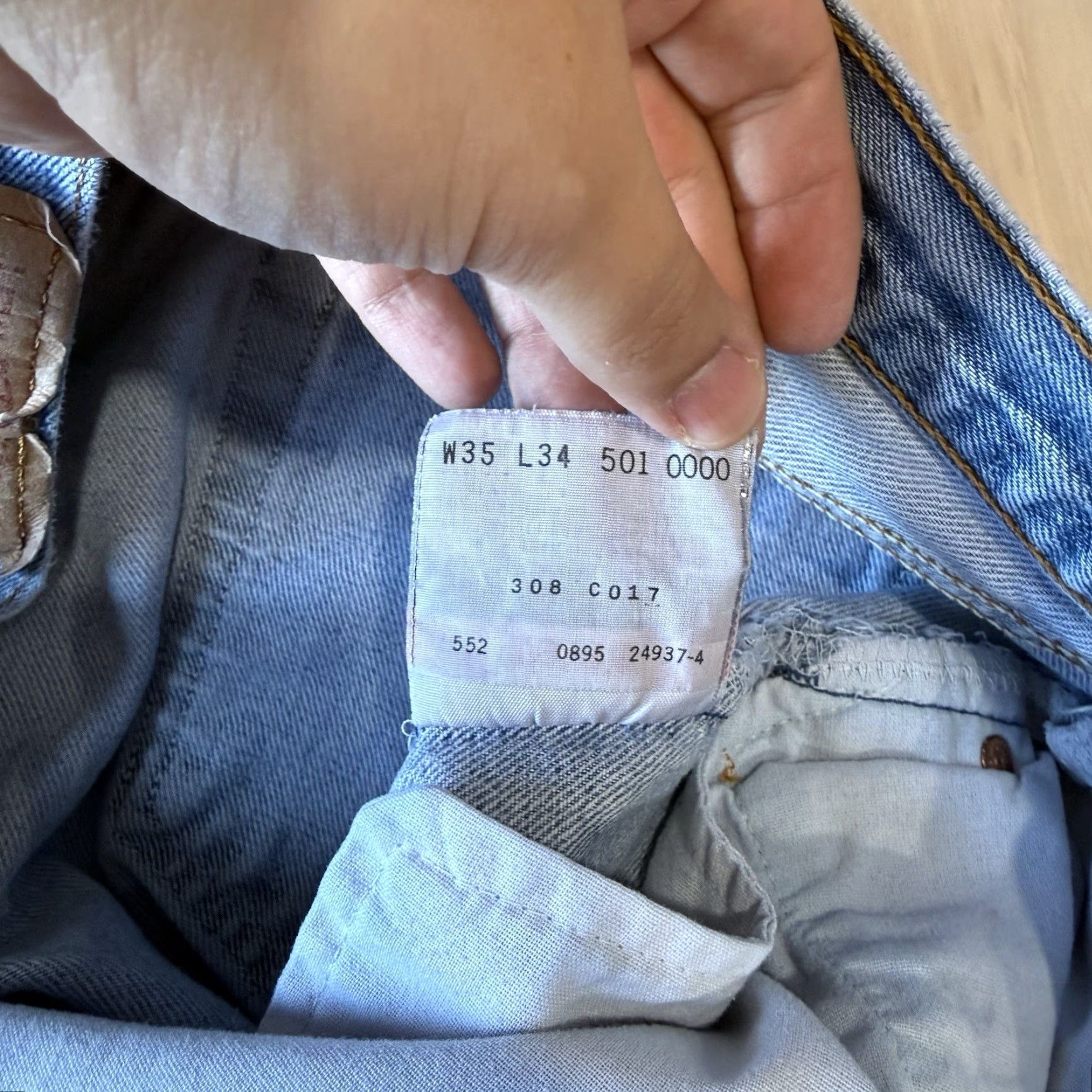 Levi's VINTAGE Levi's 501 Jeans 32 Blue Straight Leg 90s Denim Workwear Non Selvedge Mens Jeans Regu lar 32x30 Size US 32 / EU 48 - 5 Thumbnail