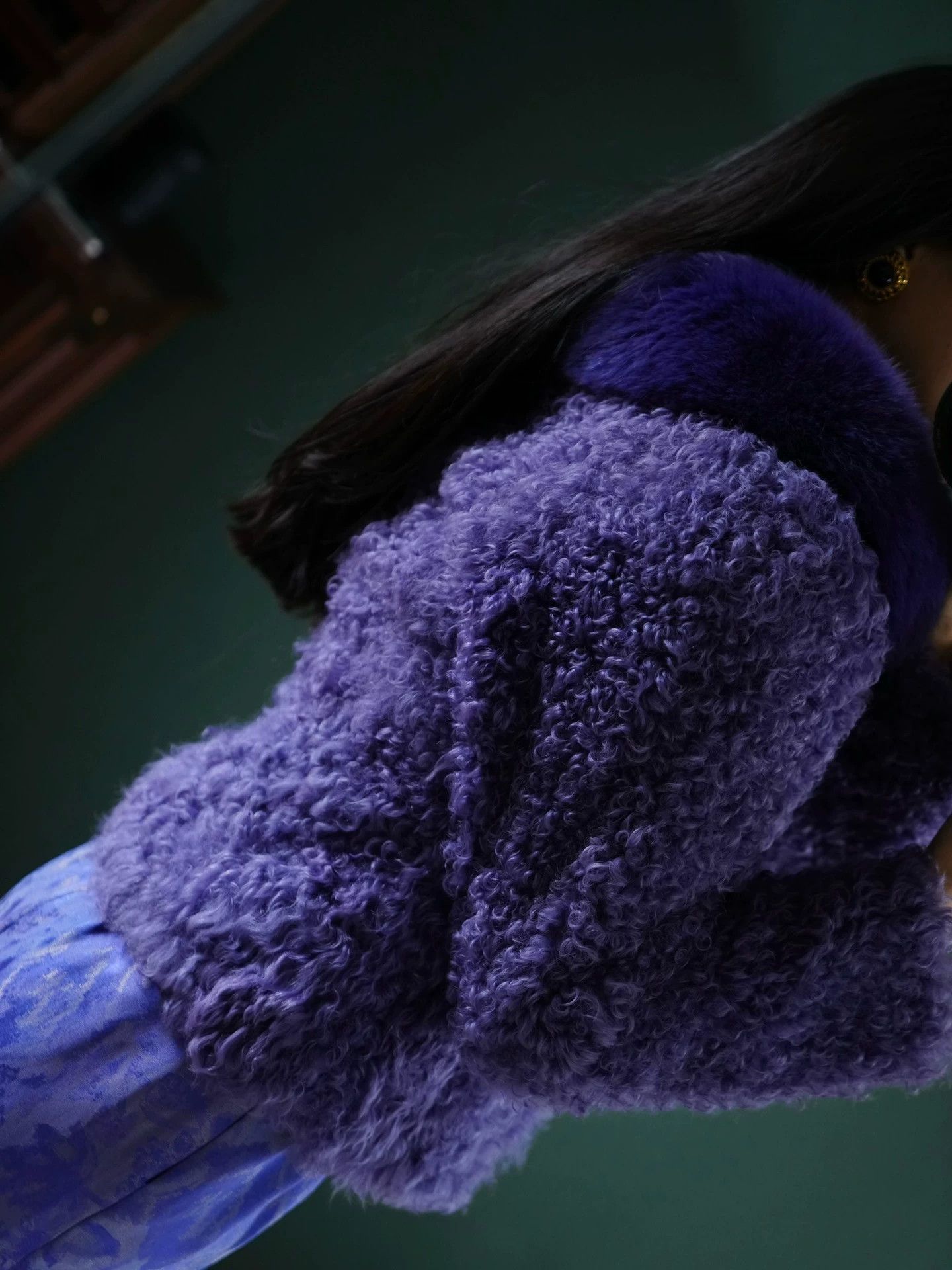 Vintage Vintage Rare Purple Curly Shearling Size S Size S / US 4 / IT 40 - 2 Thumbnail