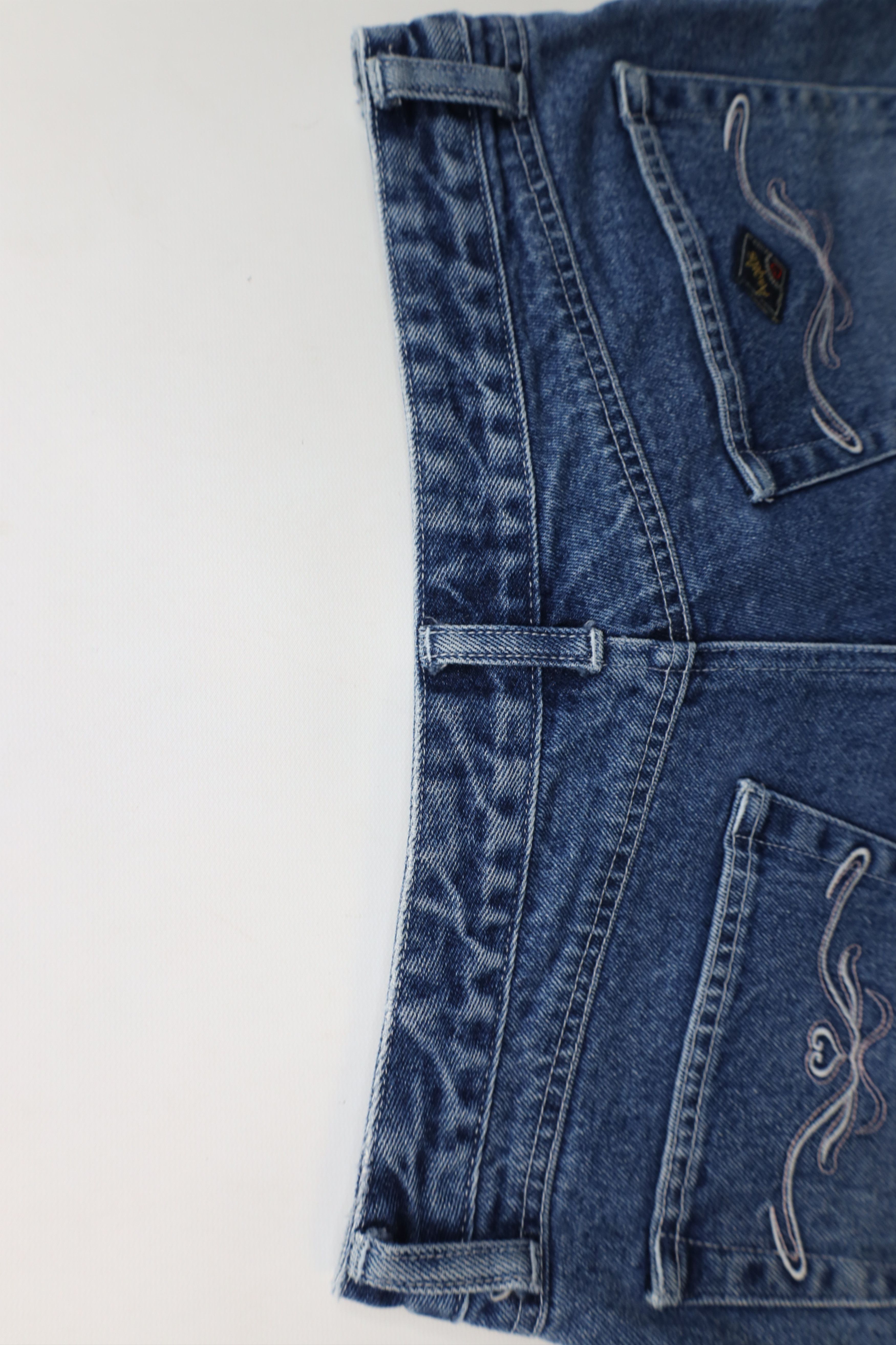 Vintage Vintage 90s Y2K Babydoll Heart Denim Jean Shorts Blue Cotton Size 32" / US 10 / IT 46 - 14 Thumbnail