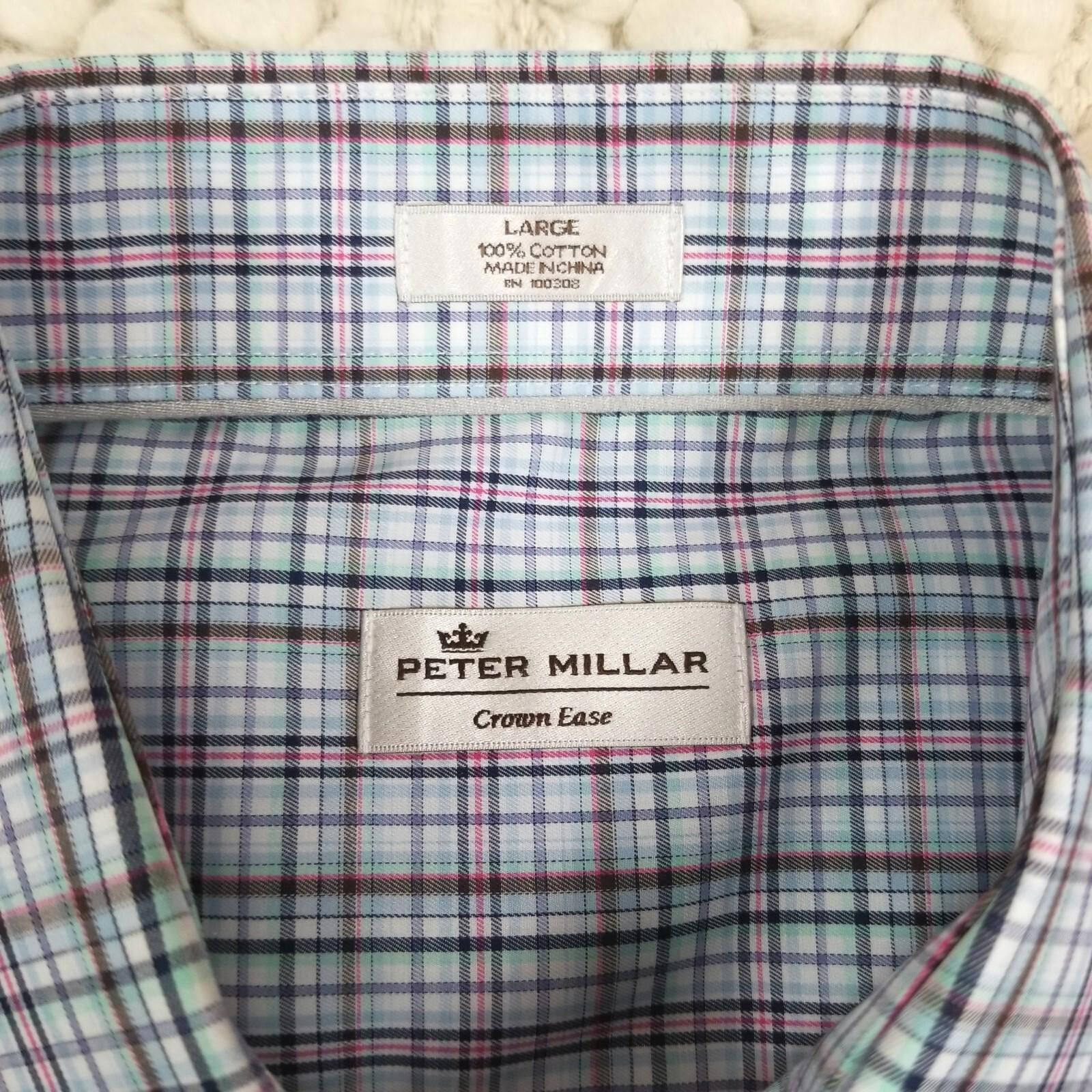 Peter Millar Peter Millar Crown Ease Tango Pinwheel Cotton Shirt Sz L Size US L / EU 52-54 / 3 - 8 Thumbnail