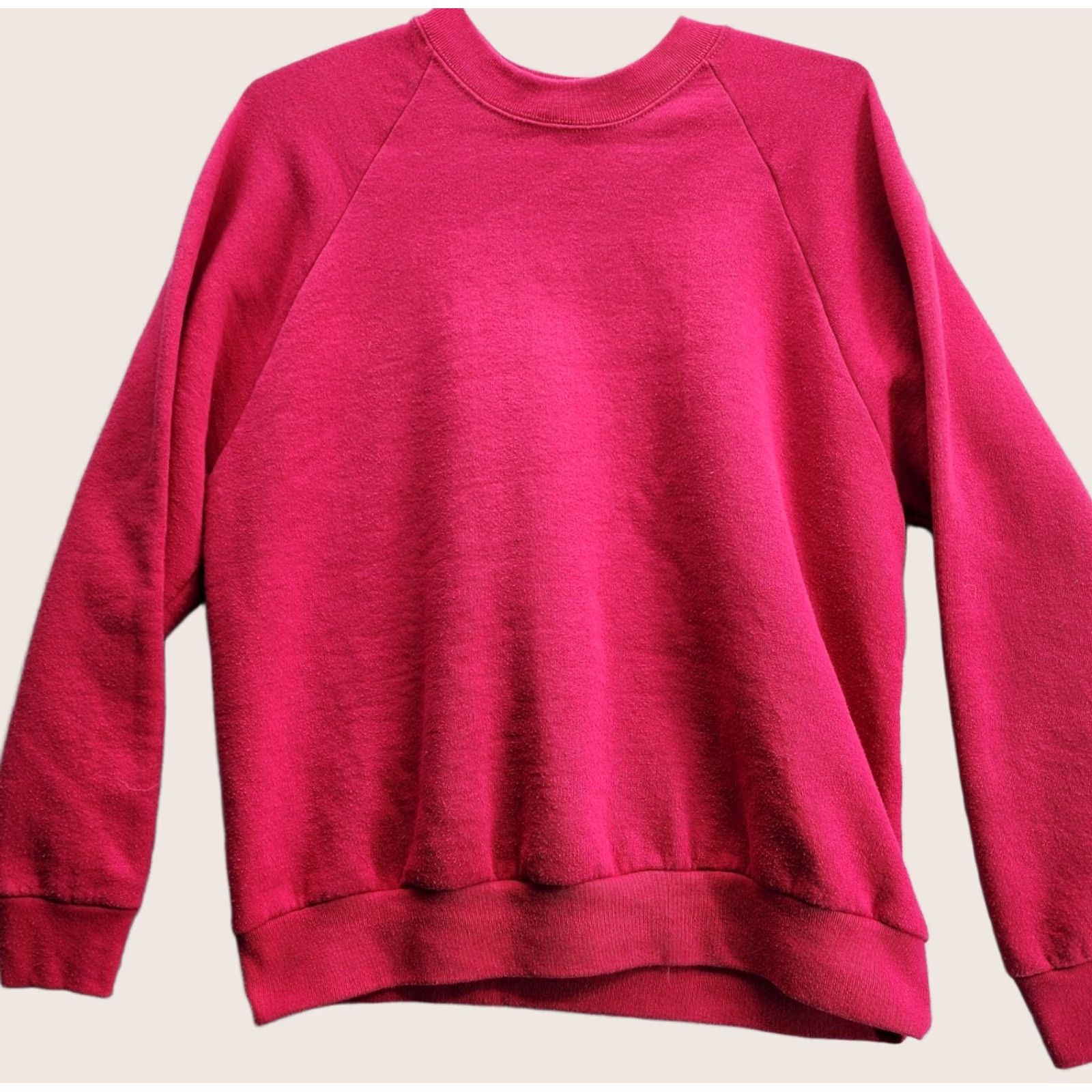 Fruit Of The Loom VINTAGE 90s Fruit of the Loom Pink Sweatshirt L USA Adult Essential Blank Pullover Size US L / EU 52-54 / 3 - 1 Thumbnail