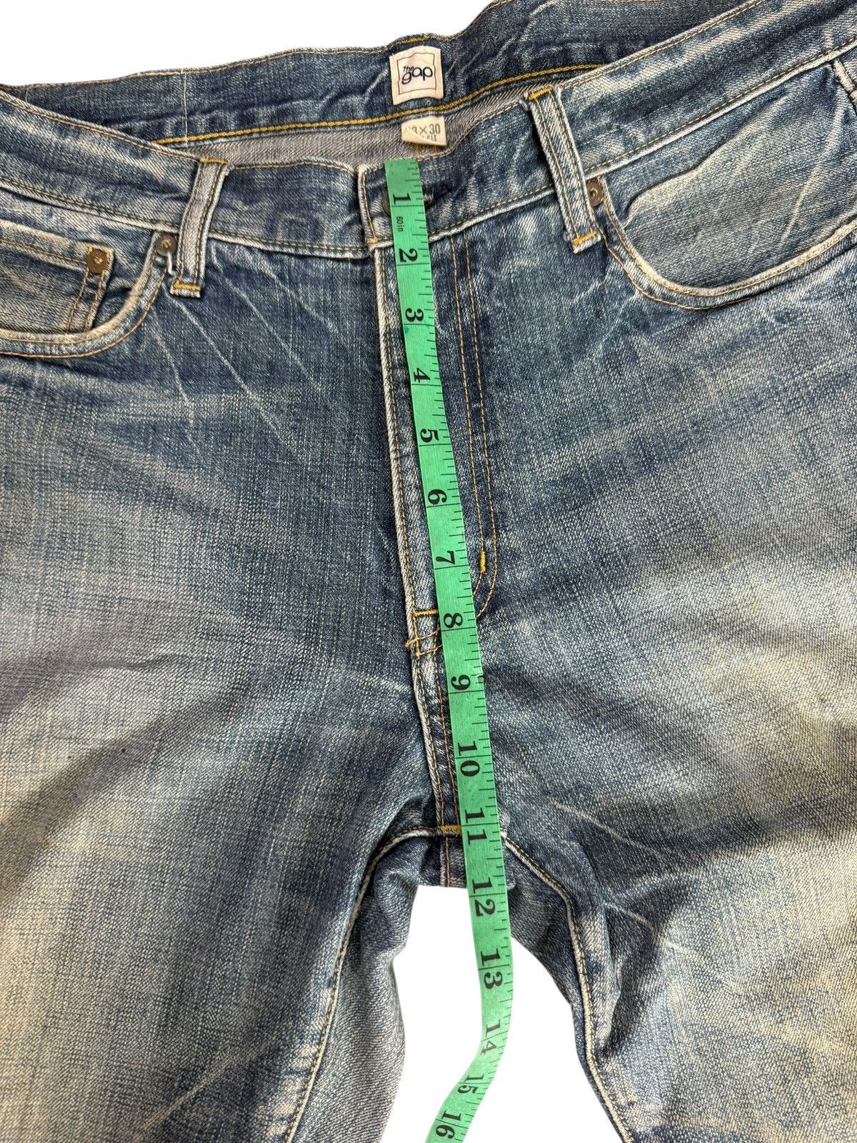 Gap Vintage Y2K Gap Baggy Distressed Nice Design Denim Jeans Size US 33 - 15 Thumbnail