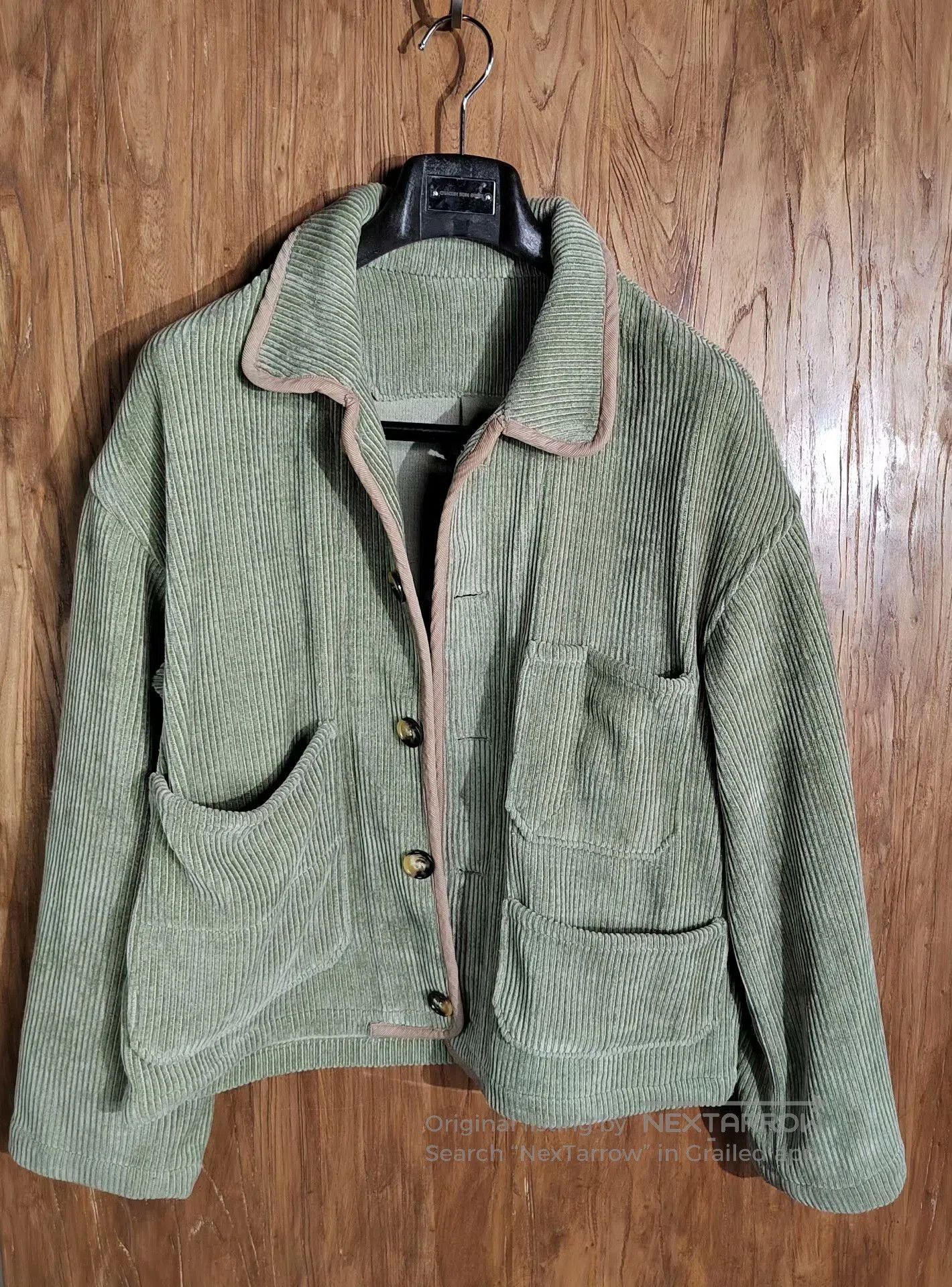 Japanese Brand Chah Chah Corduroy Jacket Green. Size US M / EU 48-50 / 2 - 1 Thumbnail