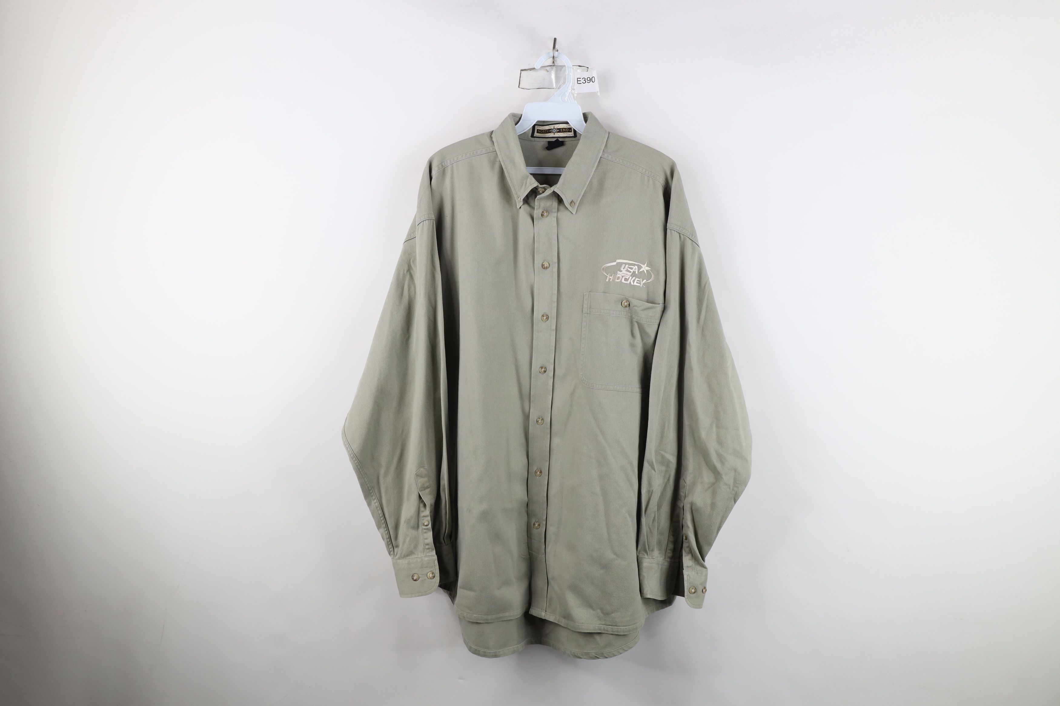 Vintage Vintage 90s Team USA Hockey Button Down Shirt Green Size US L / EU 52-54 / 3 - 1 Thumbnail