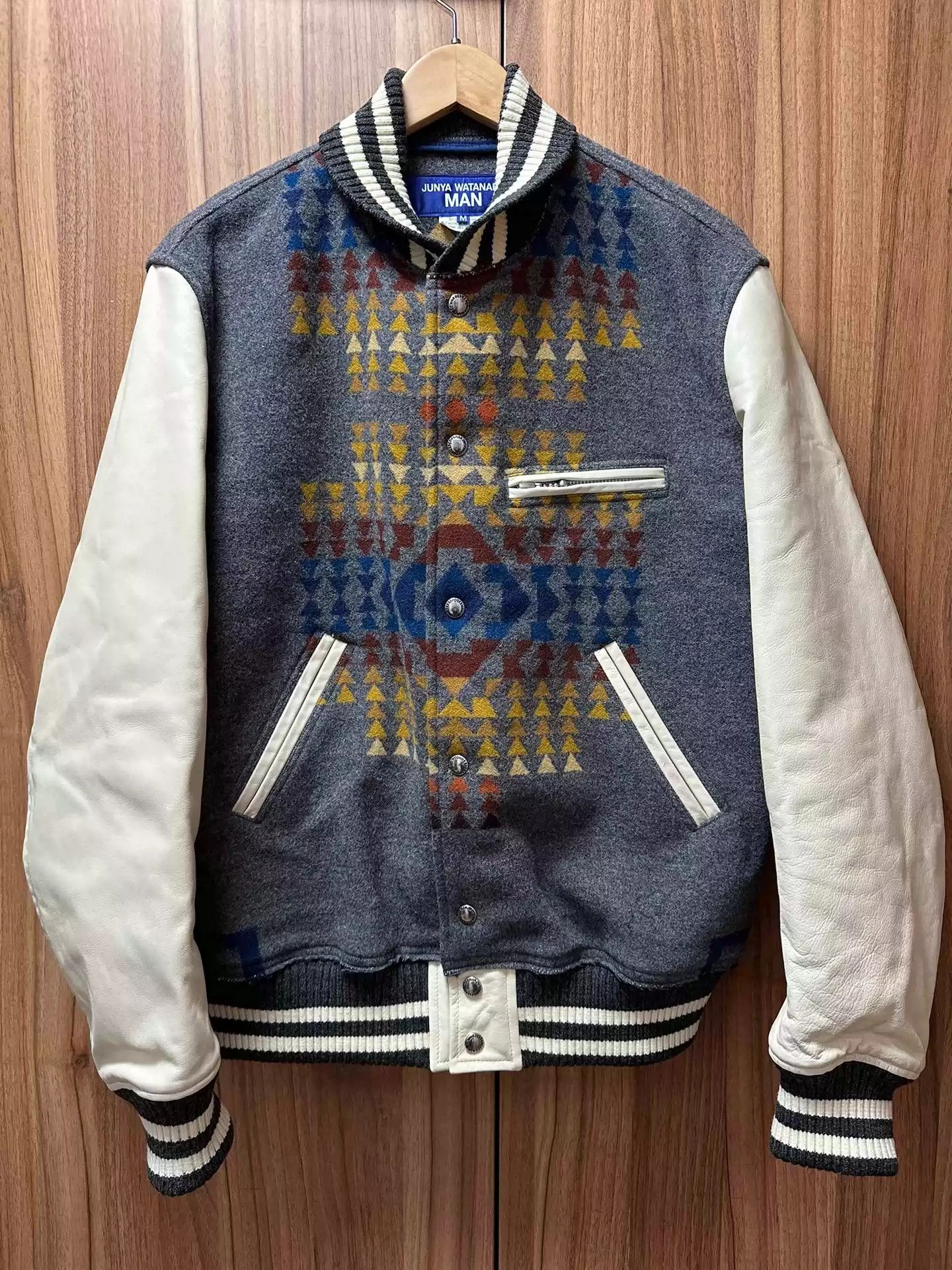 junya watanabe Combination leather wool jacket