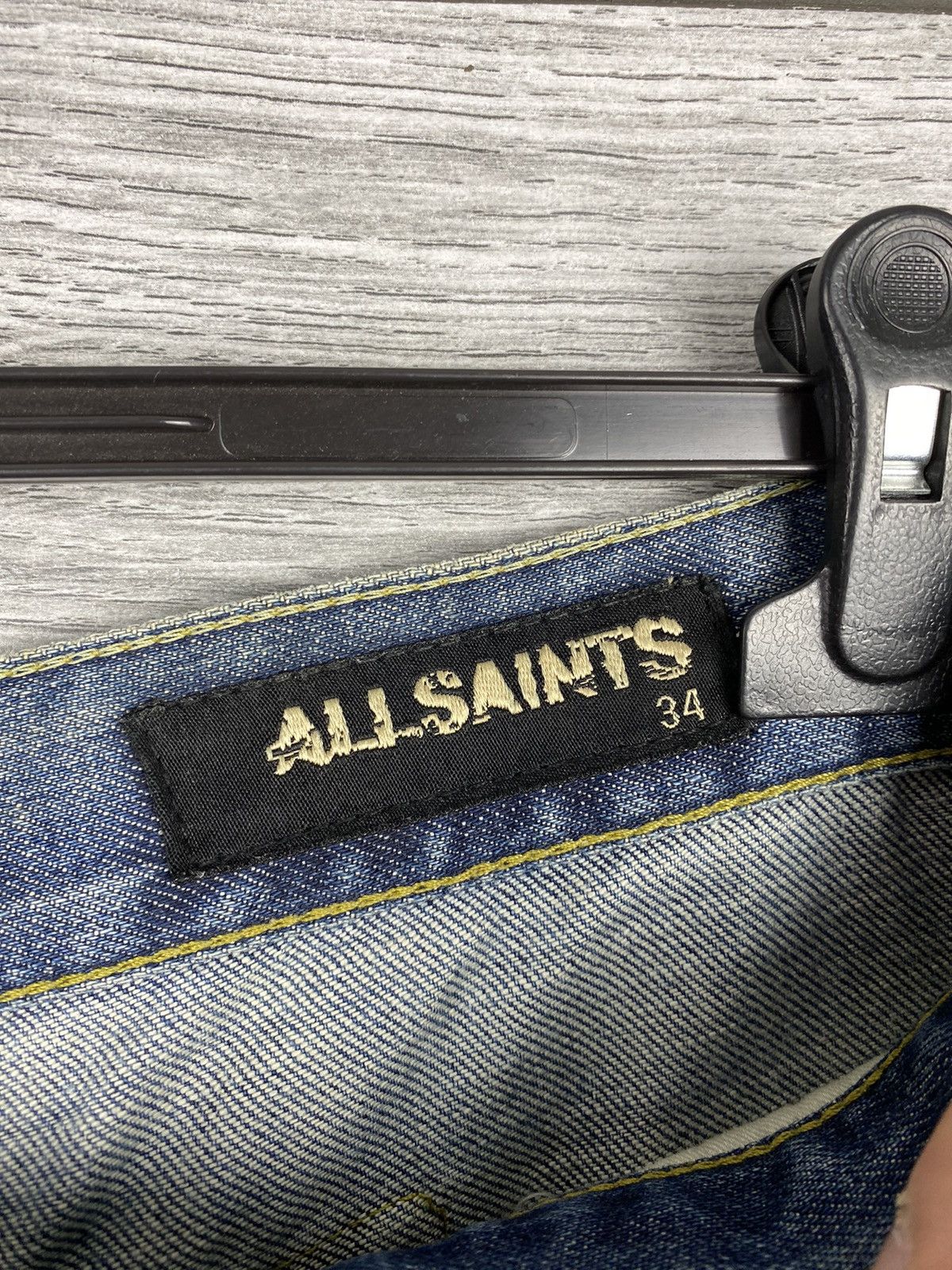 Allsaints Mens Vintage Allsaints Denim Distressed Shorts Y2K Size US 34 / EU 50 - 10 Thumbnail