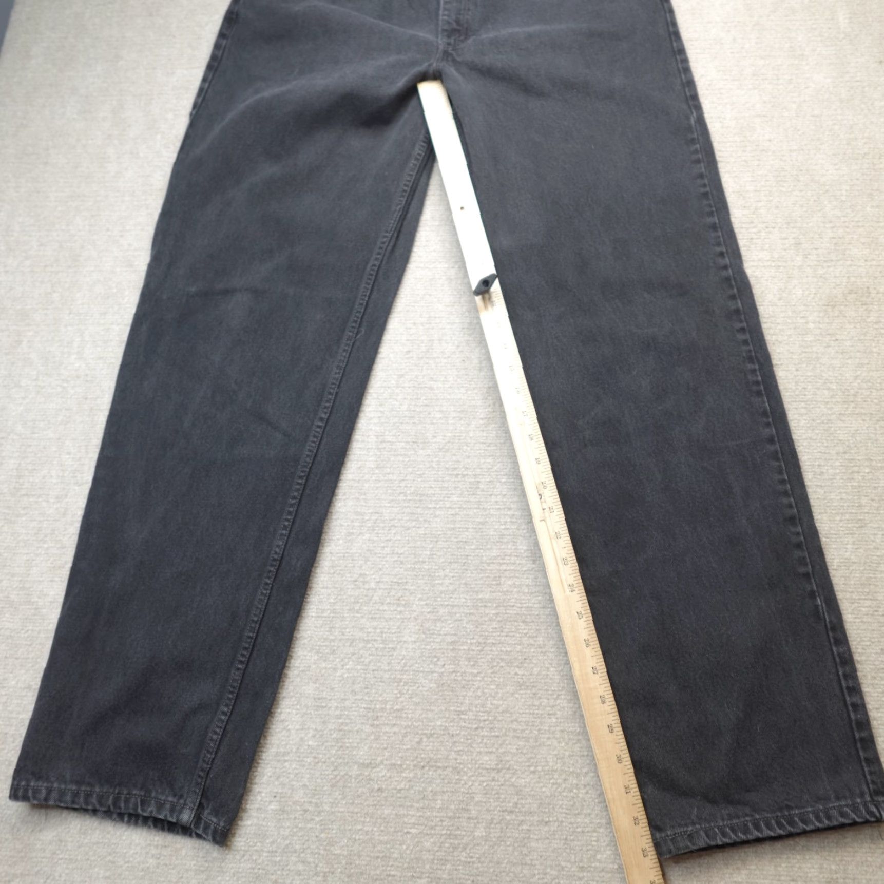 Levi's VINTAGE Levi's 550 Jeans 36 x 33 Black Zip Fly Relaxed Taper Men 36 Regular Inseam 33 Levi's 550 Denim Cotton Jeans 1998 Black Mens Size US 36 / EU 52 - 2 Thumbnail