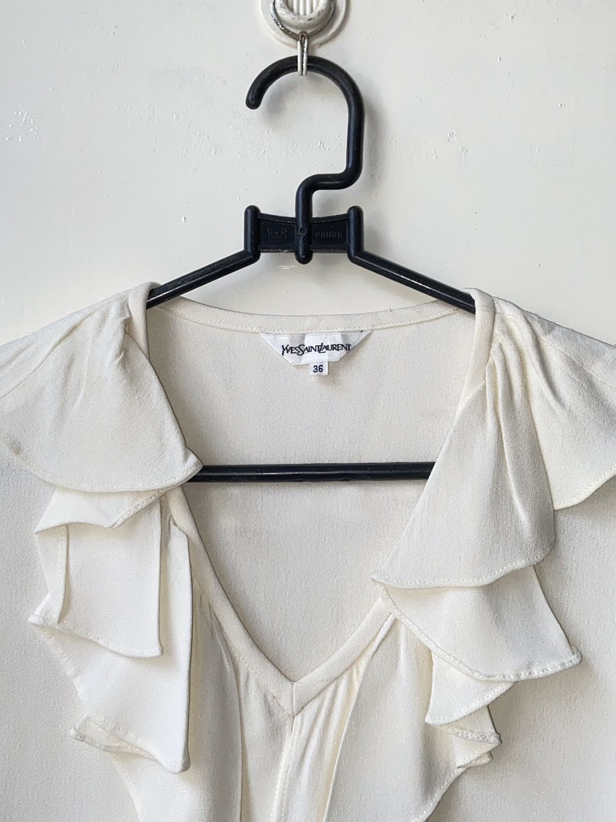 Yves Saint Laurent Yves Saint Laurent White Blouse Size XS / US 0-2 / IT 36-38 - 13 Thumbnail