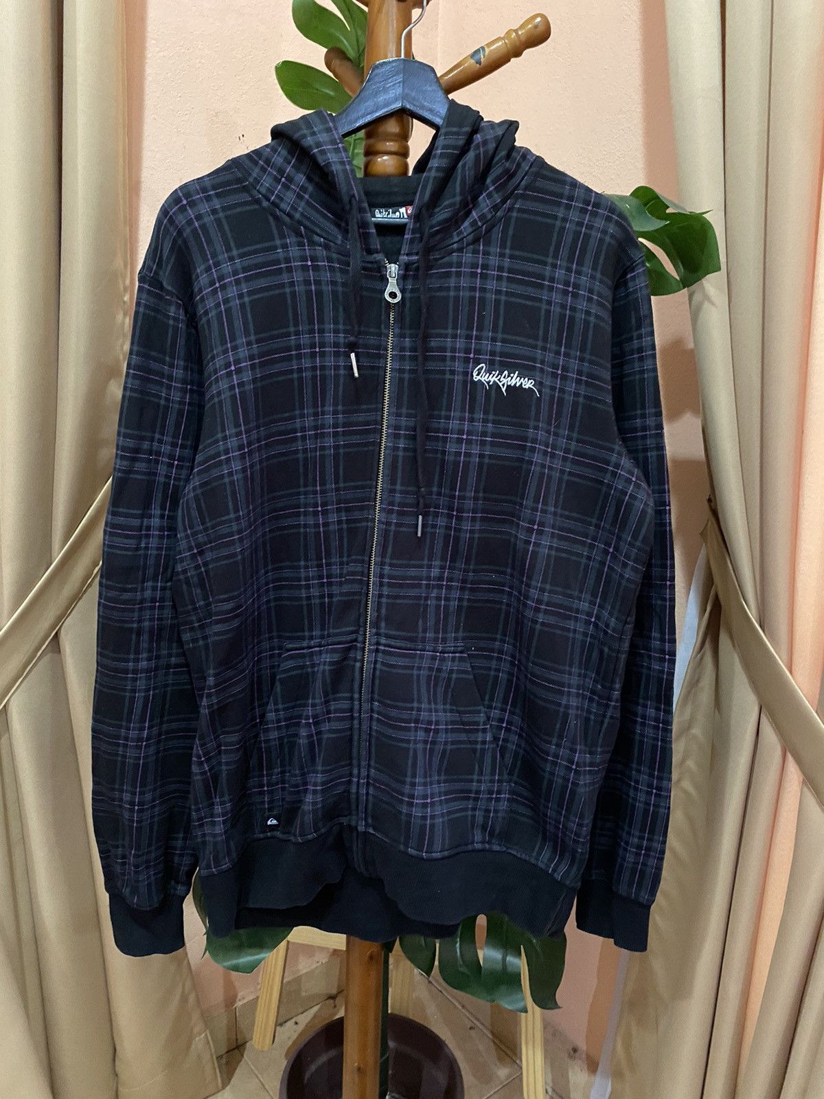 Quiksilver QUICKSILVER PLAID HOODIE Size US M / EU 48-50 / 2 - 3 Thumbnail