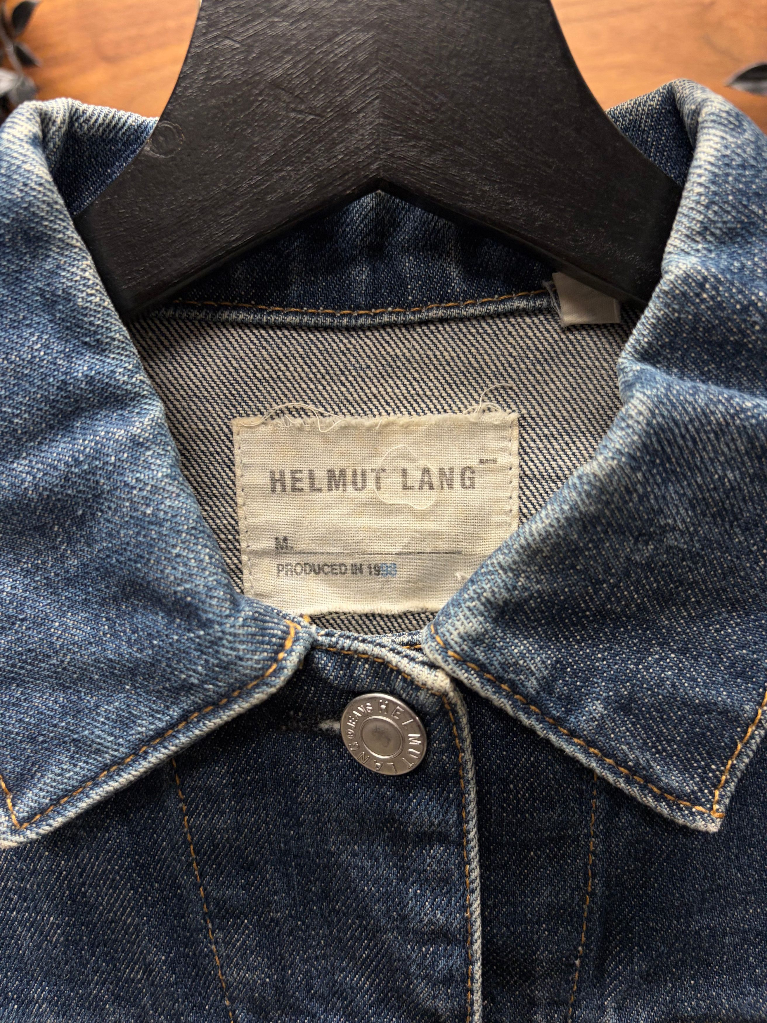 Helmut Lang Vintage 1998 Helmut Lang ‘Classic Wash’ Blue Denim Trucker Jacket Size US S / EU 44-46 / 1 - 3 Thumbnail