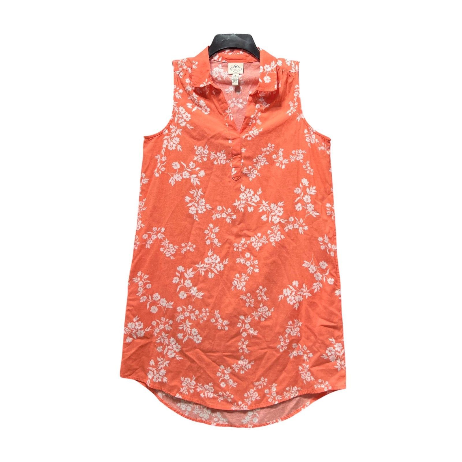 Other ST. John's Bay - Women's Loose Sleeveless Dress - Orange Flo Size M / US 6-8 / IT 42-44 - 1 Thumbnail