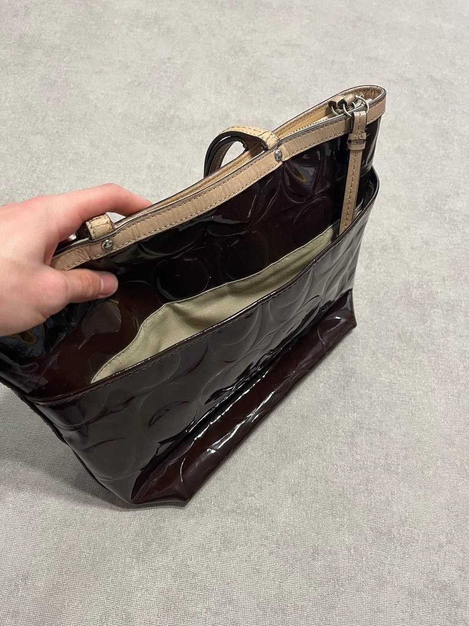 Coach Rare Coach Monogram Brown Women`s Large Bag Size ONE SIZE - 7 Thumbnail