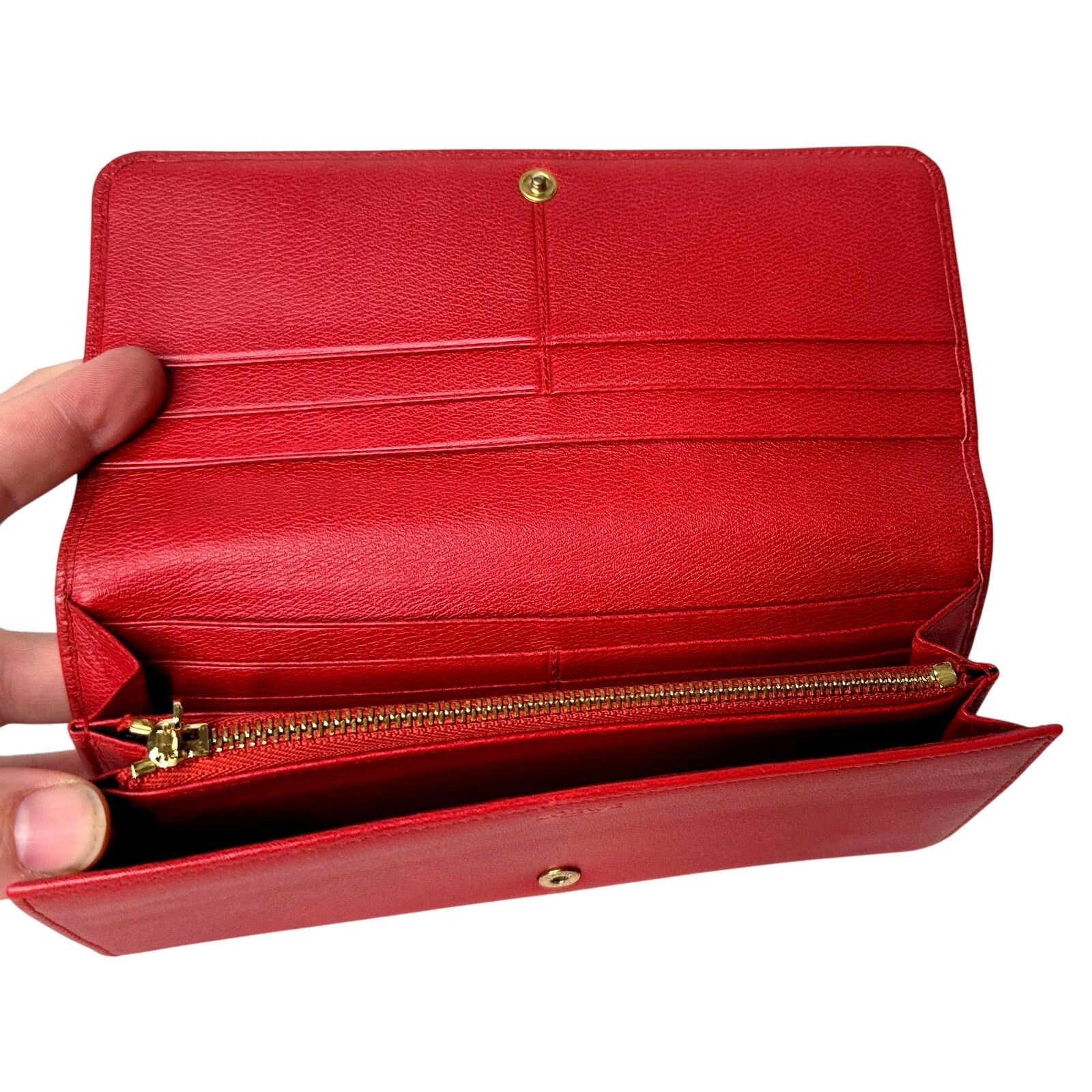 Loewe Loewe Anagram Flap Leather Continental Long Wallet - Red Size ONE SIZE - 4 Thumbnail