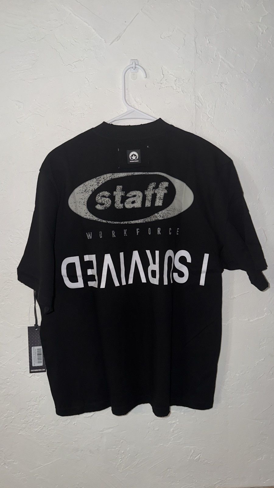 STAFF WORKFORCE STAFFWORKFORCE Survivors Guilt Tee (BLACK) Size US M / EU 48-50 / 2 - 2 Thumbnail