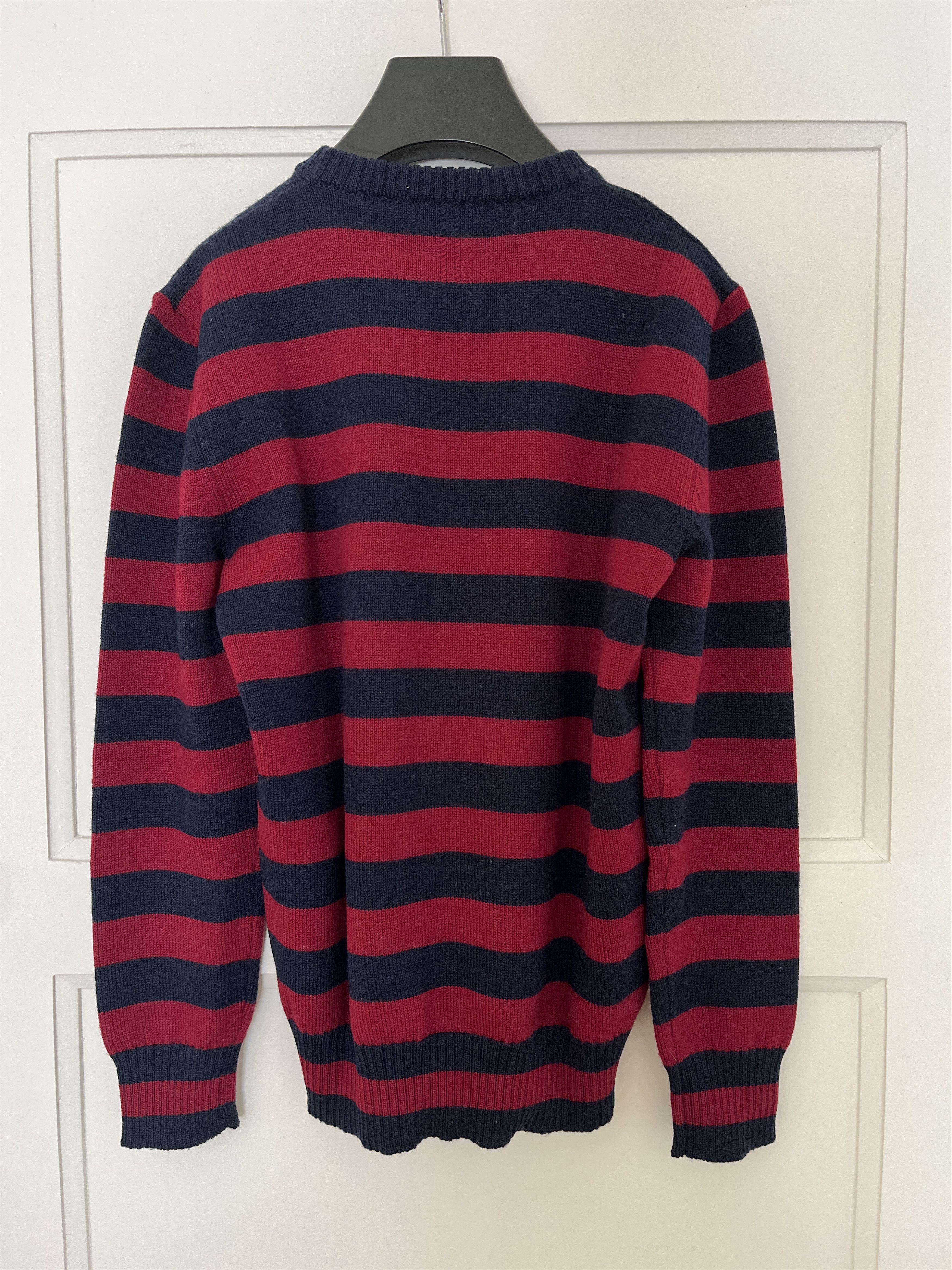 Saint Laurent Paris Saint Laurent Paris Red Navy Striped Sweater Size US M / EU 48-50 / 2 - 3 Thumbnail